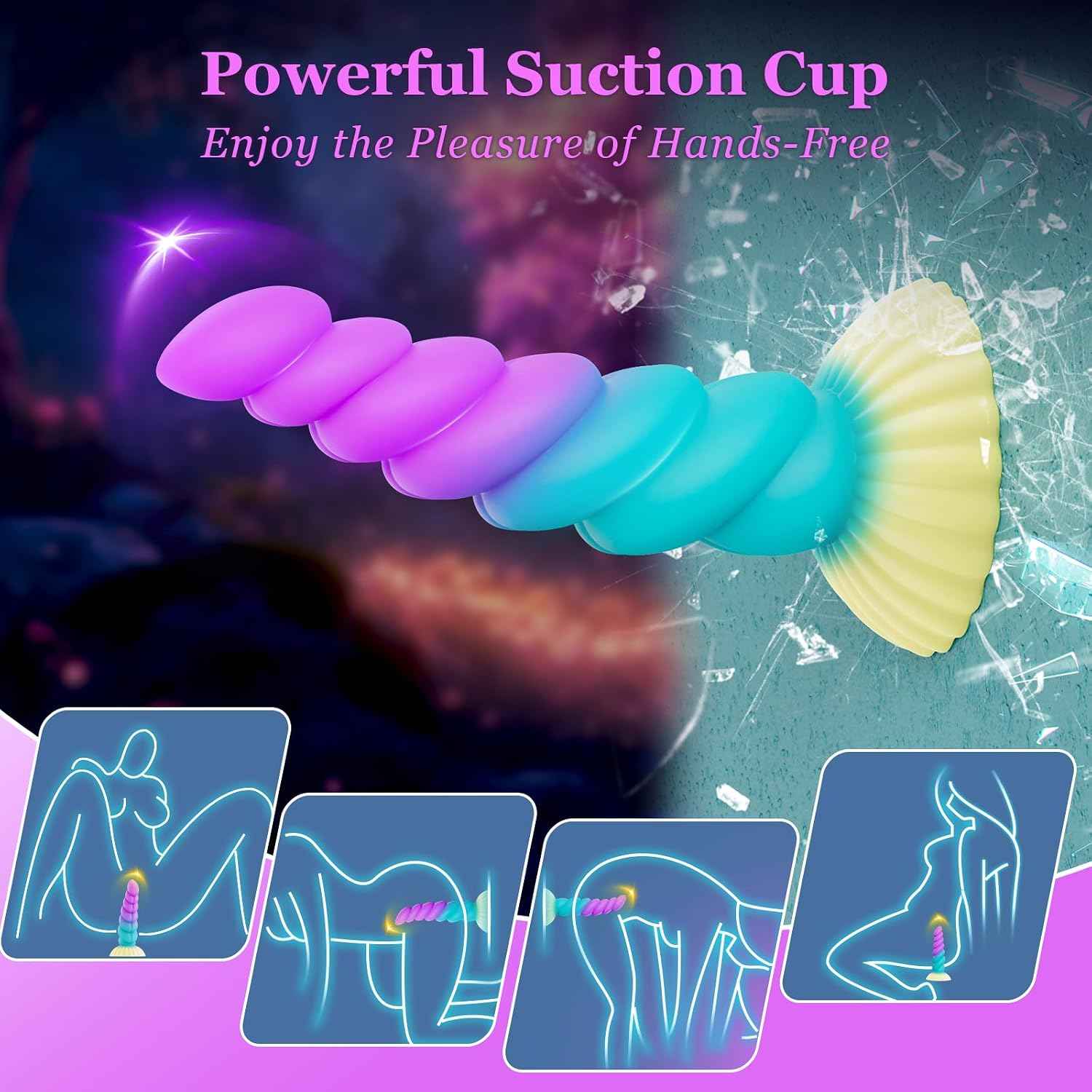 Serhoo Realistic Silicone Dildo with Suction Cup 5.1 to 8.76in