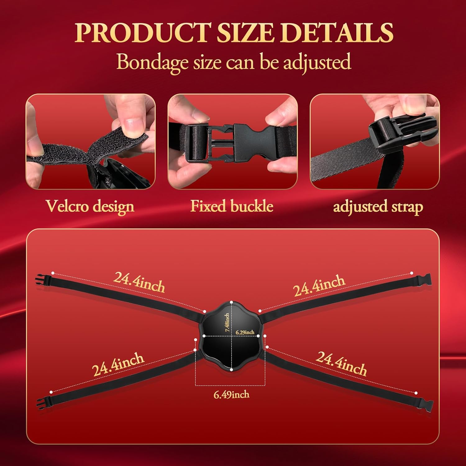 ZIPOTMEY Adjustable Suction Cup Dildo Mount Strap-On Board Black