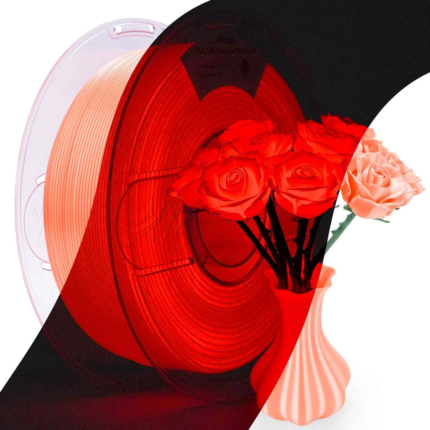 AMOLEN Glow in The Dark PLA Filament, 1.75mm PLA 3D Printer Filament