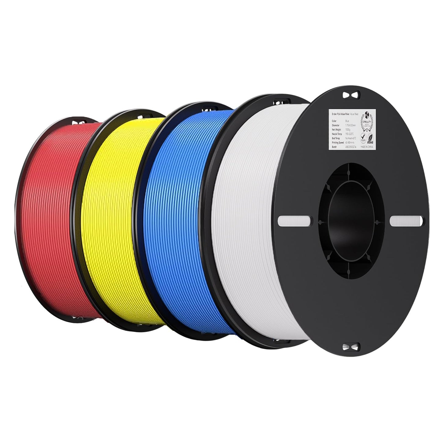 Creality 3D Printer Filament, PLA Filament Bundle for 3D Printing, Ender PLA Filament No-Tangling, Strong Bonding & Overhang Performance, Accuracy +/- 0.02mm