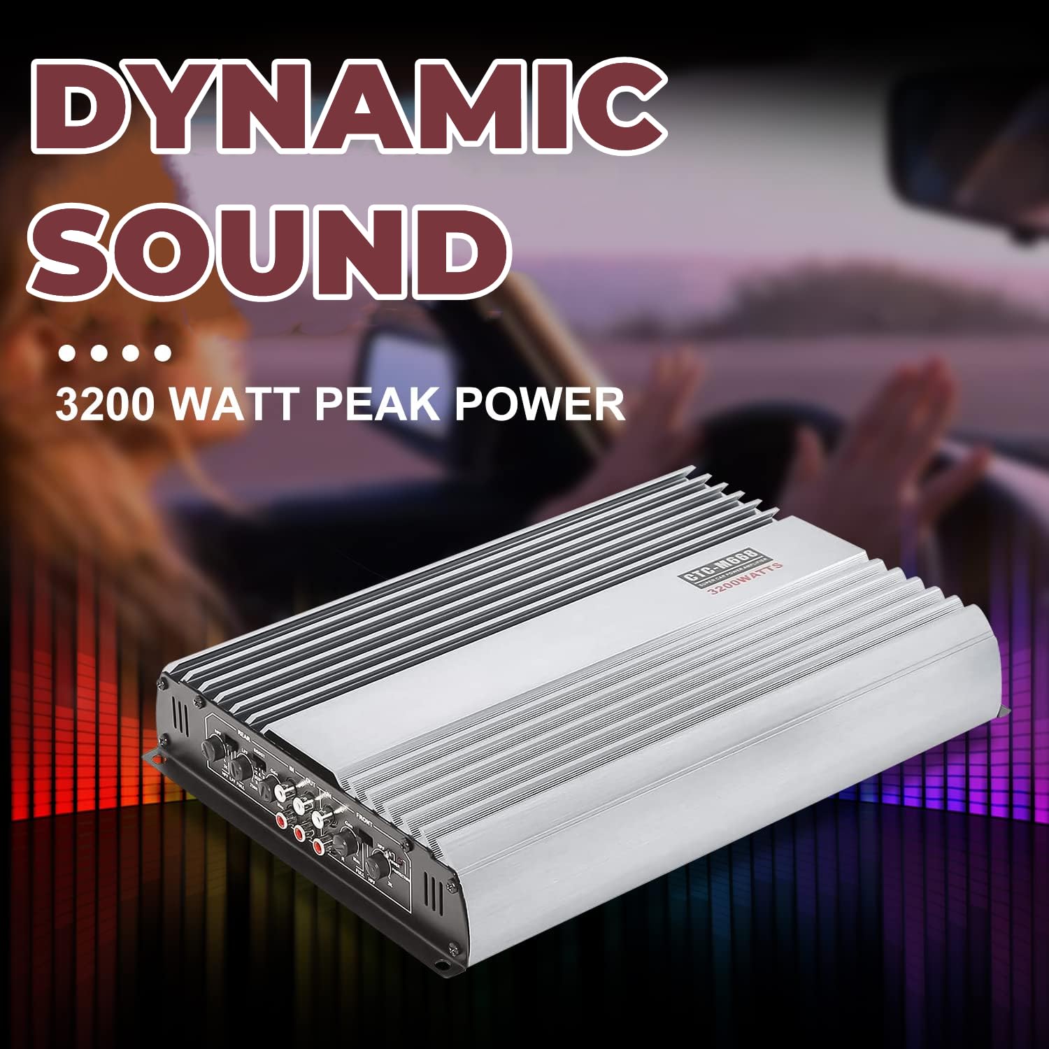 3200W 12V 4 Channel Car Amplifier Stereo Power Amp Audio 4CH Bass Sub Woofer