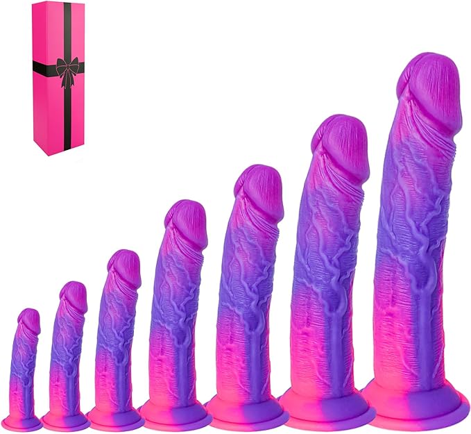Hainuo Soft Silicone Dildo Set 7-Piece Training Kit