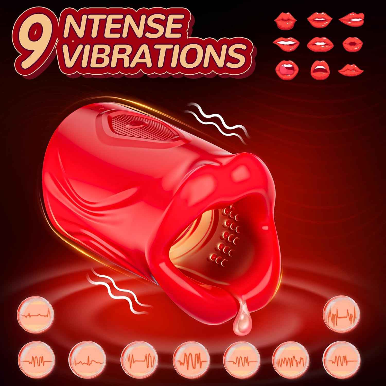 Male Vibrator Sex Toys for Men - Male Masturbator with 9 Vibration Modes & App Remote Control, Stroker Trainer Blowjob Toy for Penis Training Prolong Endurance, Sex Machine Adult Toys & Games