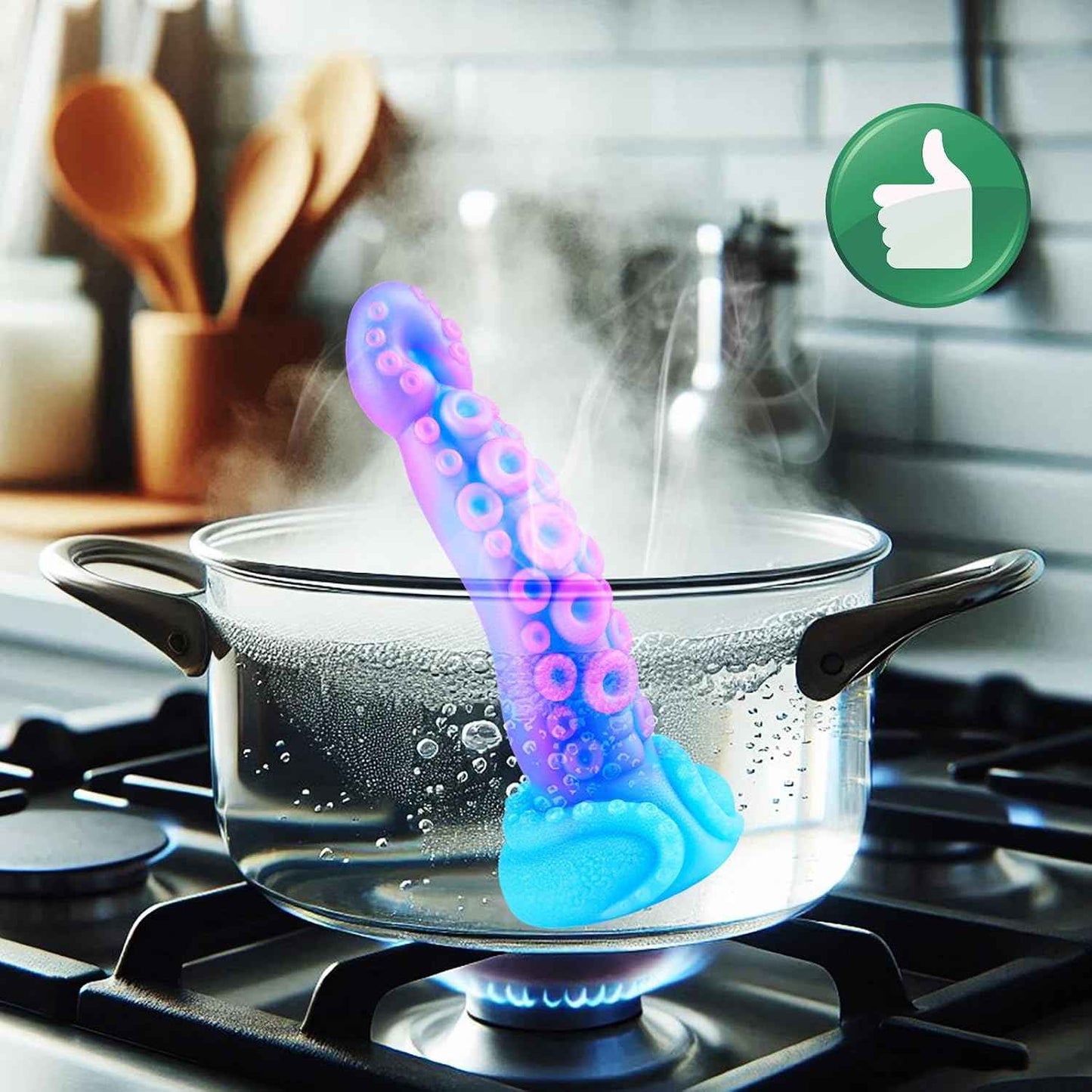Hainuo 7in Silicone Monster Tentacle Dildo with Suction Cup