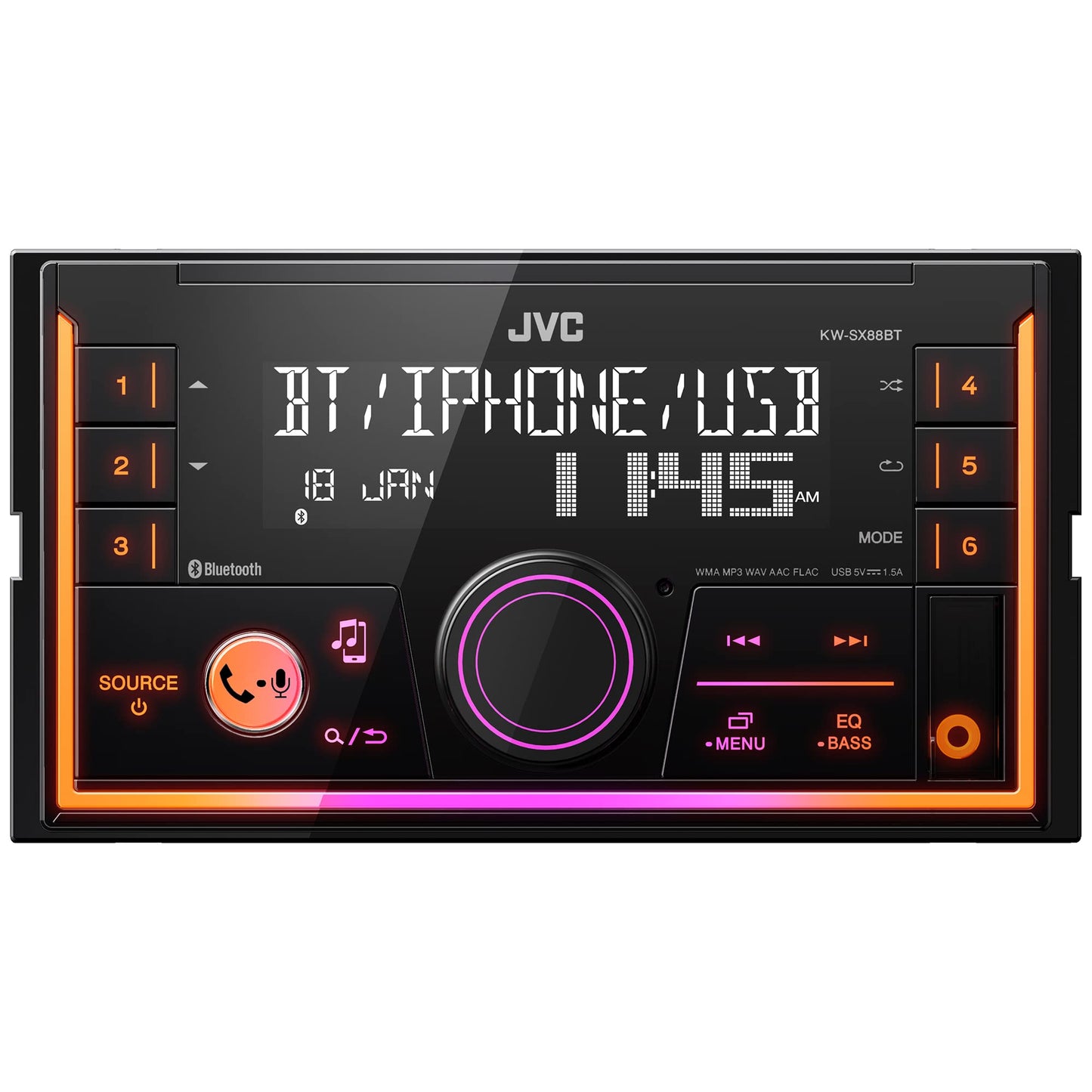 JVC Single DIN Car Stereo Receiver
