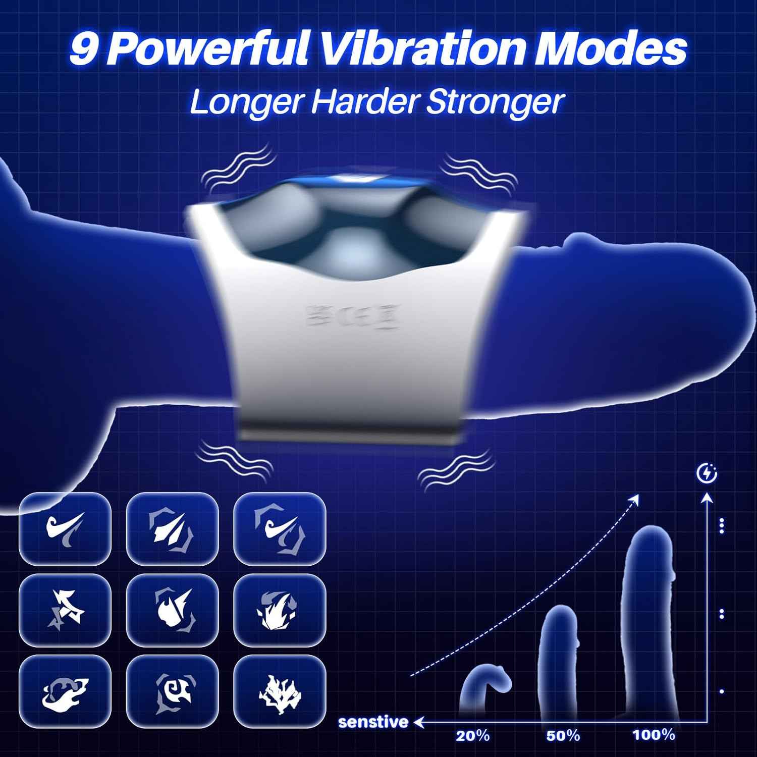 Male Masturbator Penis Vibrator Training - FunPlan Vibrating Stroker with 10 Vibration Modes, Sex Machine Blowjob Masturbators for Cock Glans Stimulation, Adult Sex Toys for Men or Couples Pleasure