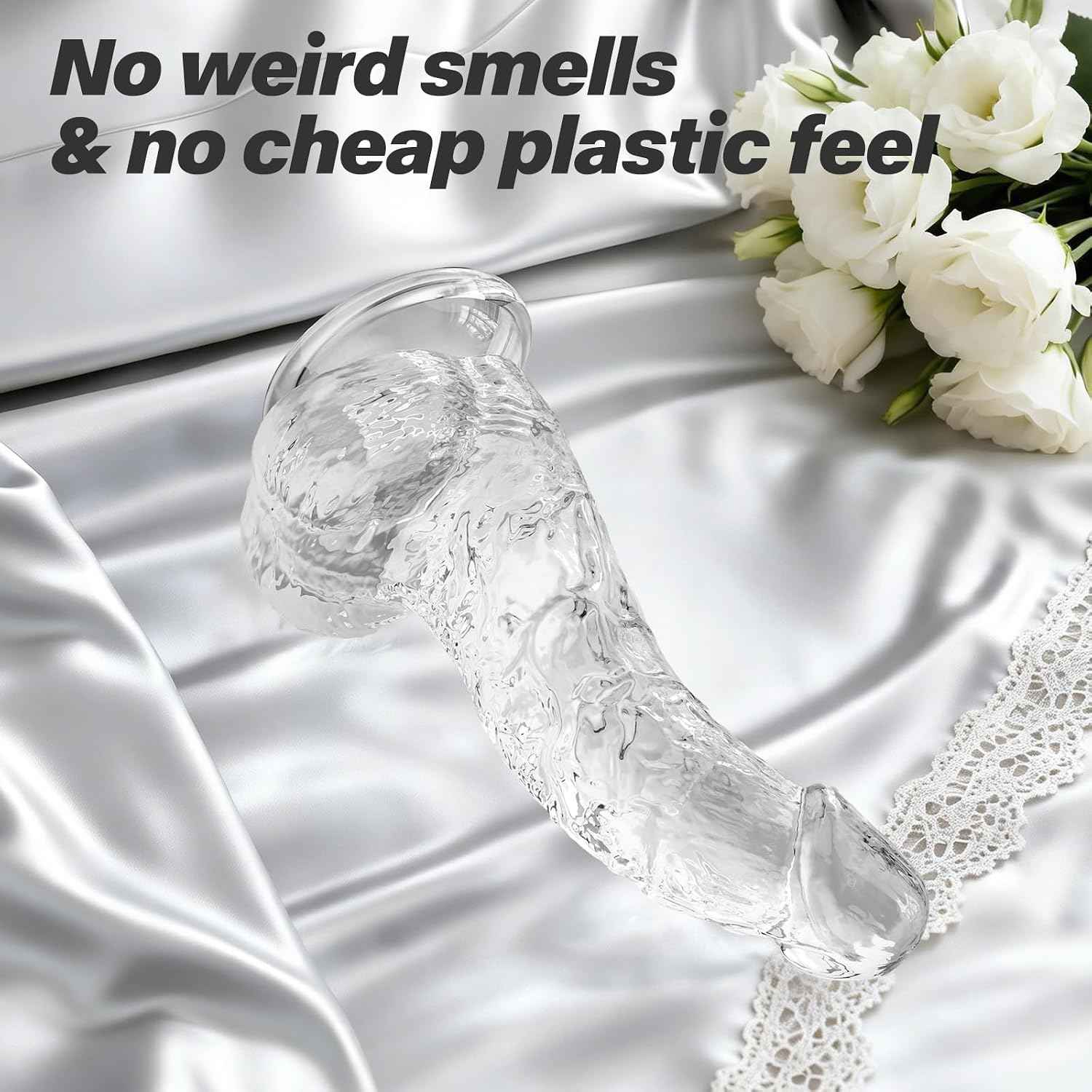 SOARE Realistic Transparent Dildo 6.7 in with Suction Cup