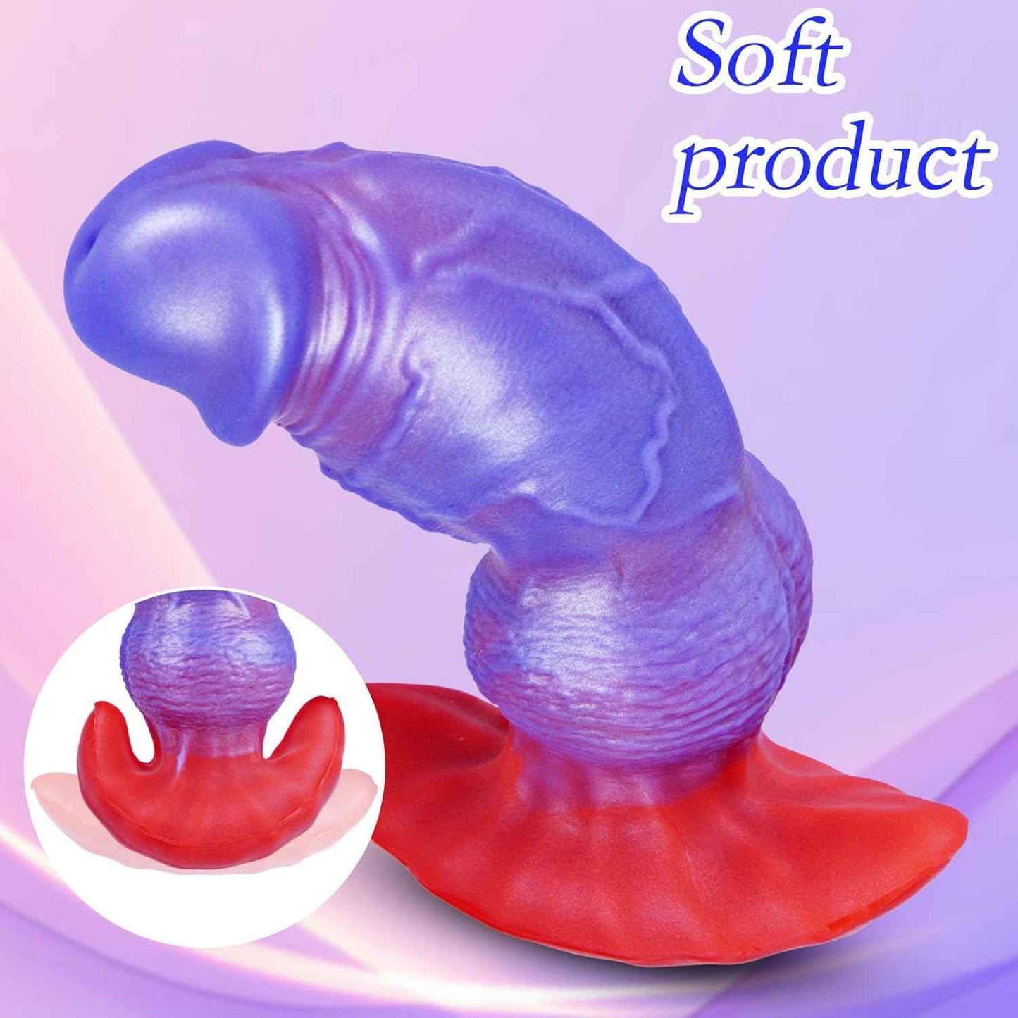 2.3" Diameter Realistic Knotted DildoThick Anal Plug, 8.3" Realistic Silicone Wearable Fantasy Monster Dildo Butt Anal Plug, Large XL Alien Anal Training Expander, Advanced Adult Sex Toy for Men Women