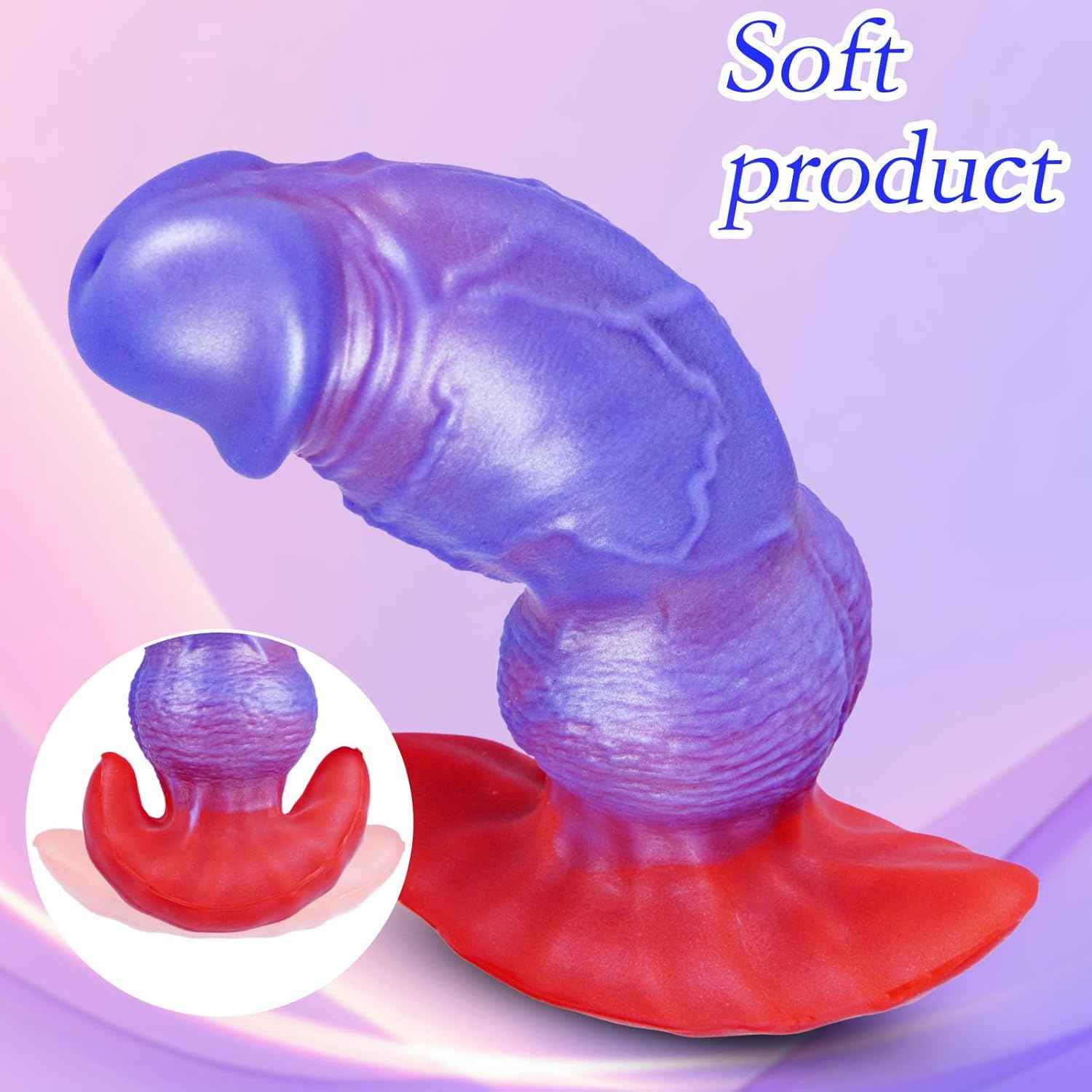 2.3" Diameter Realistic Knotted DildoThick Anal Plug, 8.3" Realistic Silicone Wearable Fantasy Monster Dildo Butt Anal Plug, Large XL Alien Anal Training Expander, Advanced Adult Sex Toy for Men Women