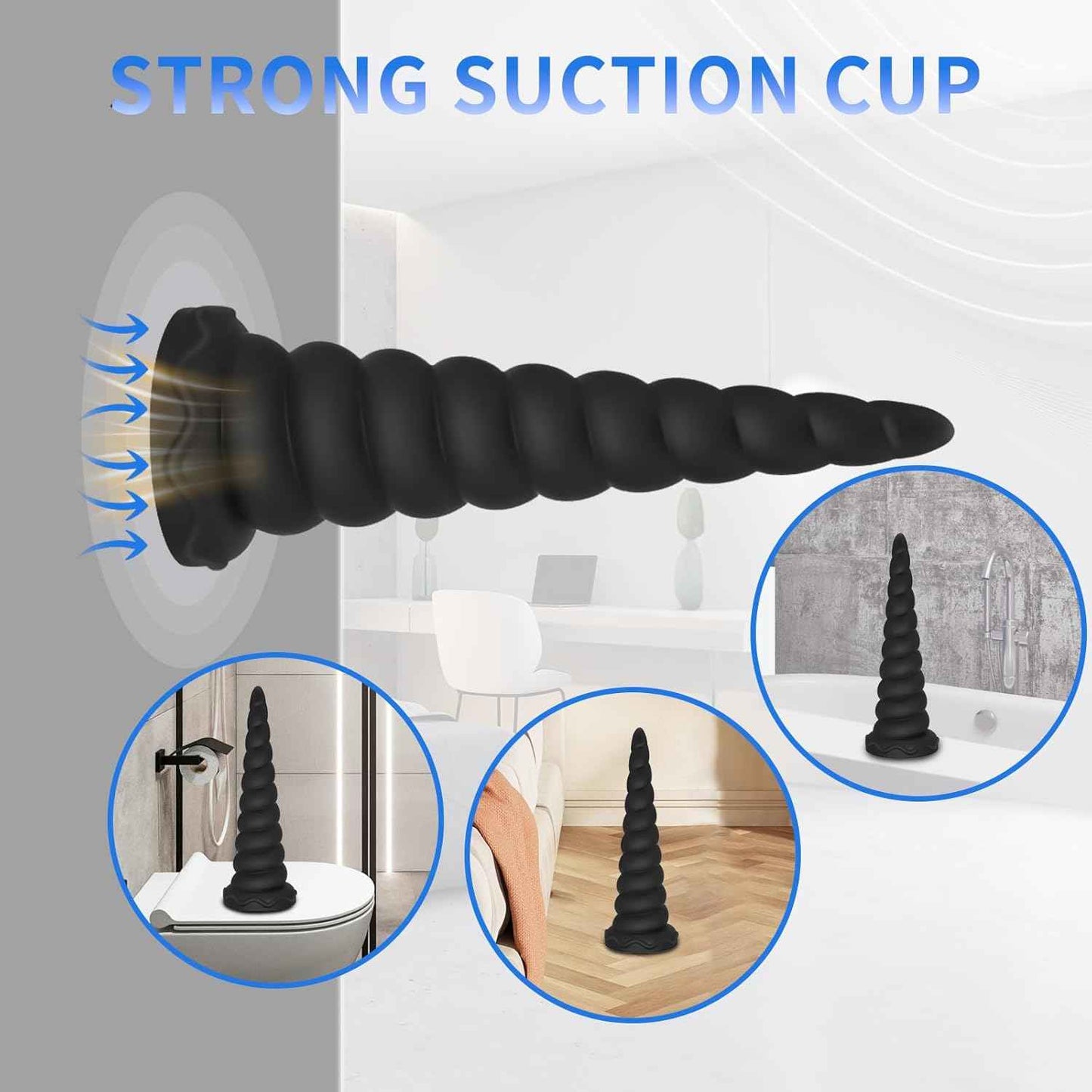 Anal Stretcher Big Anal Plug Trainer Adult Sex Toys for Women and Men, Large Butt Plug Anal Beads Training Cone Liquid Silicone Prostate Massager with Strong Suction Cup for Hands-Free Play