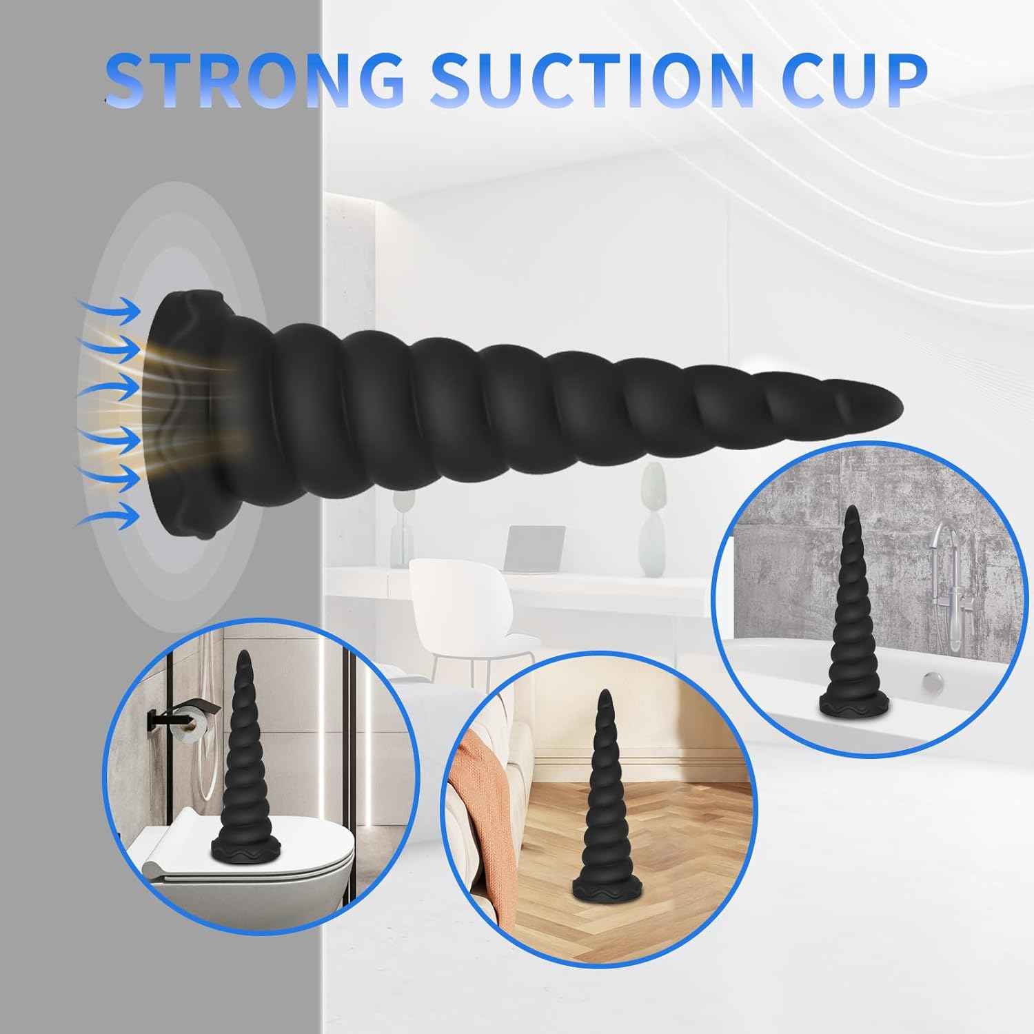 Anal Stretcher Big Anal Plug Trainer Adult Sex Toys for Women and Men, Large Butt Plug Anal Beads Training Cone Liquid Silicone Prostate Massager with Strong Suction Cup for Hands-Free Play