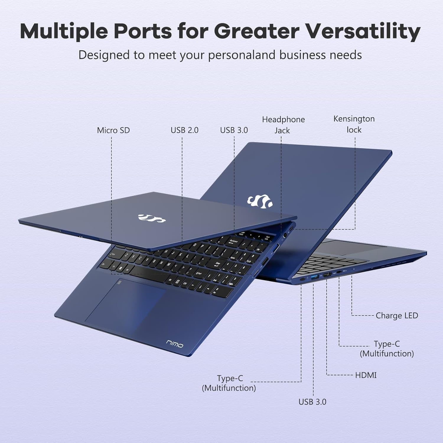 NIMO 2026 Gaming Laptop 15.6 Inch AMD Ryzen 5 16GB