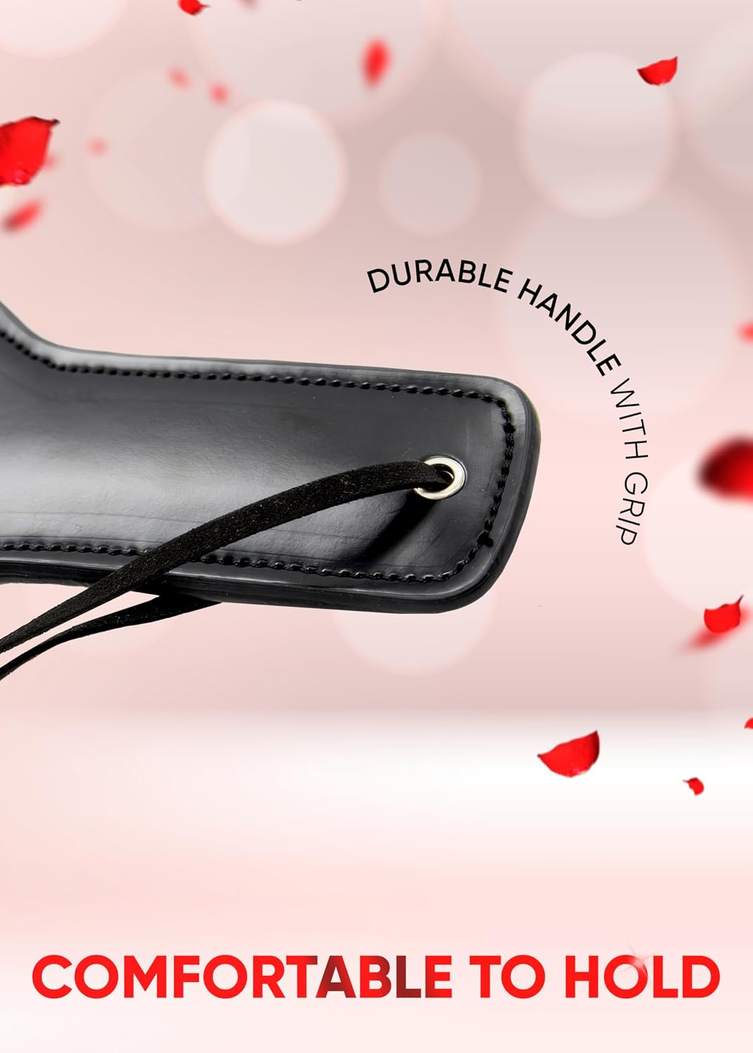 Sex Paddle for Adults, Heart Shaped BDSM Paddle for Bedroom, Black Accessory for Couples Play, Spanking Sexy Toy for Women