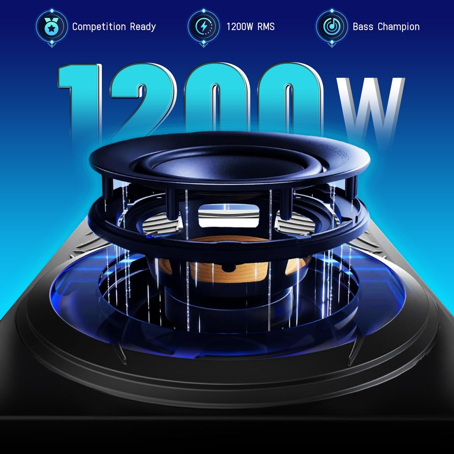 LORPHEIR Car Subwoofer High Power Bass System for Car Audio Upgrade