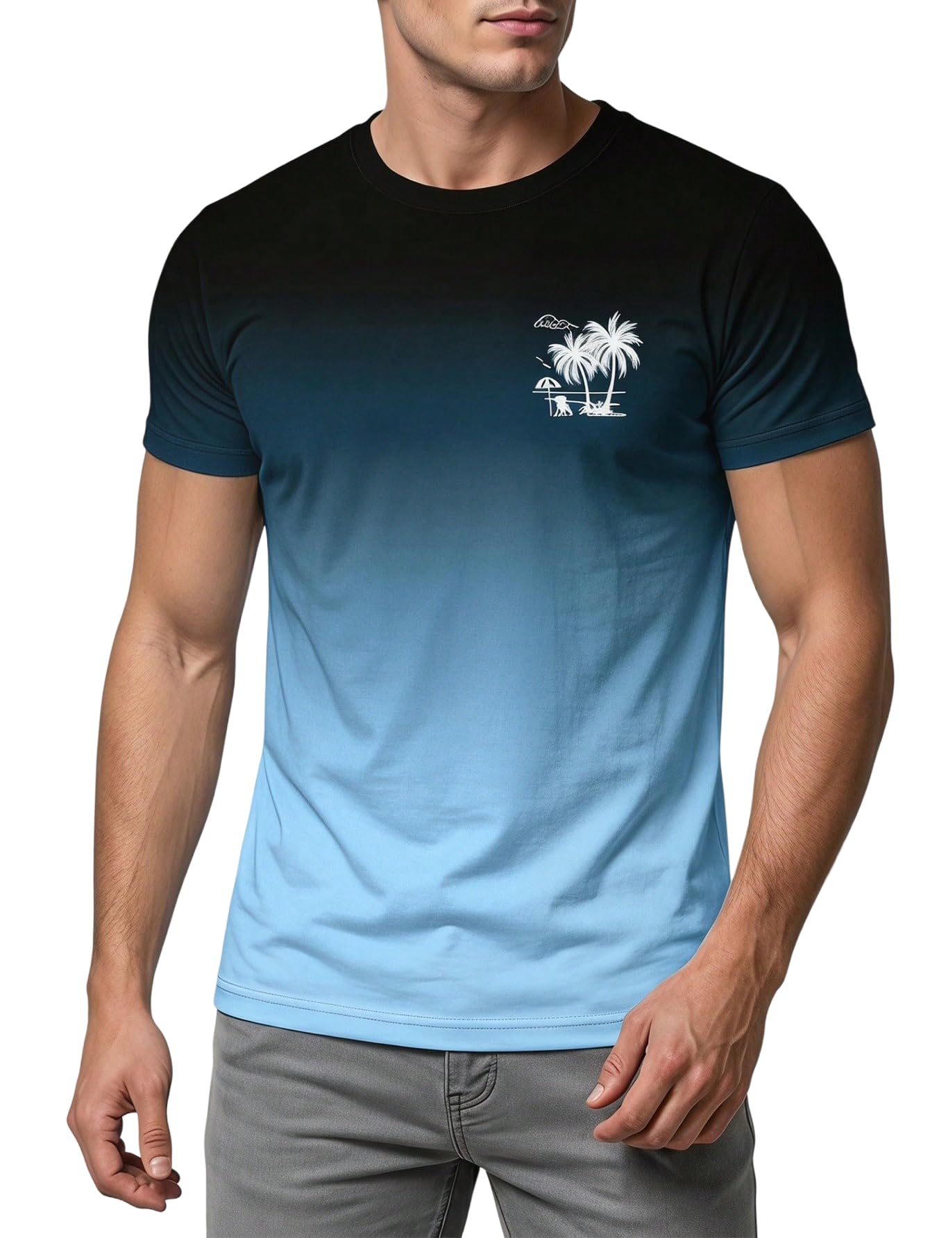 SOLY HUX Men's Short Sleeve Graphic Tees Summer Crewneck Top Shirt Beach Vacation T-Shirts