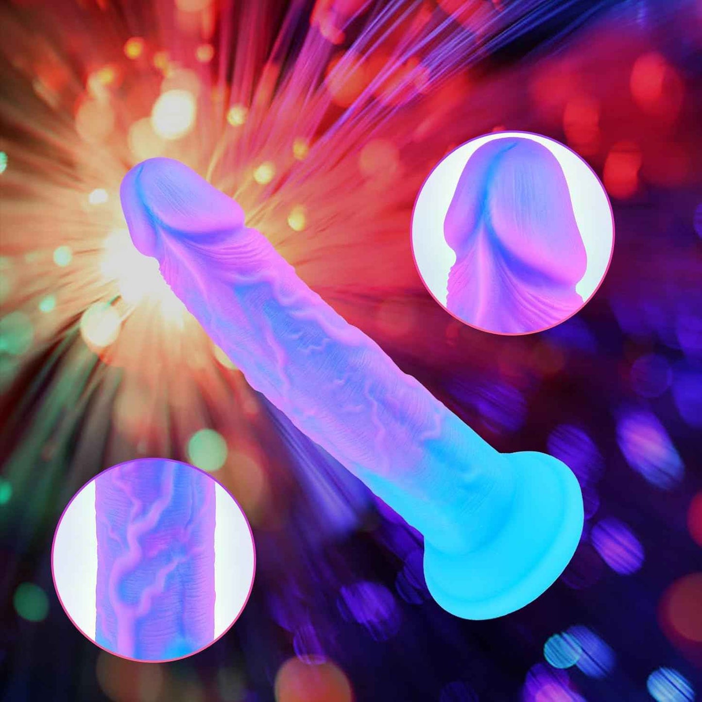 hainuo Beginner Dildo Realistic Silicone Suction Cup 6 Inch Blue