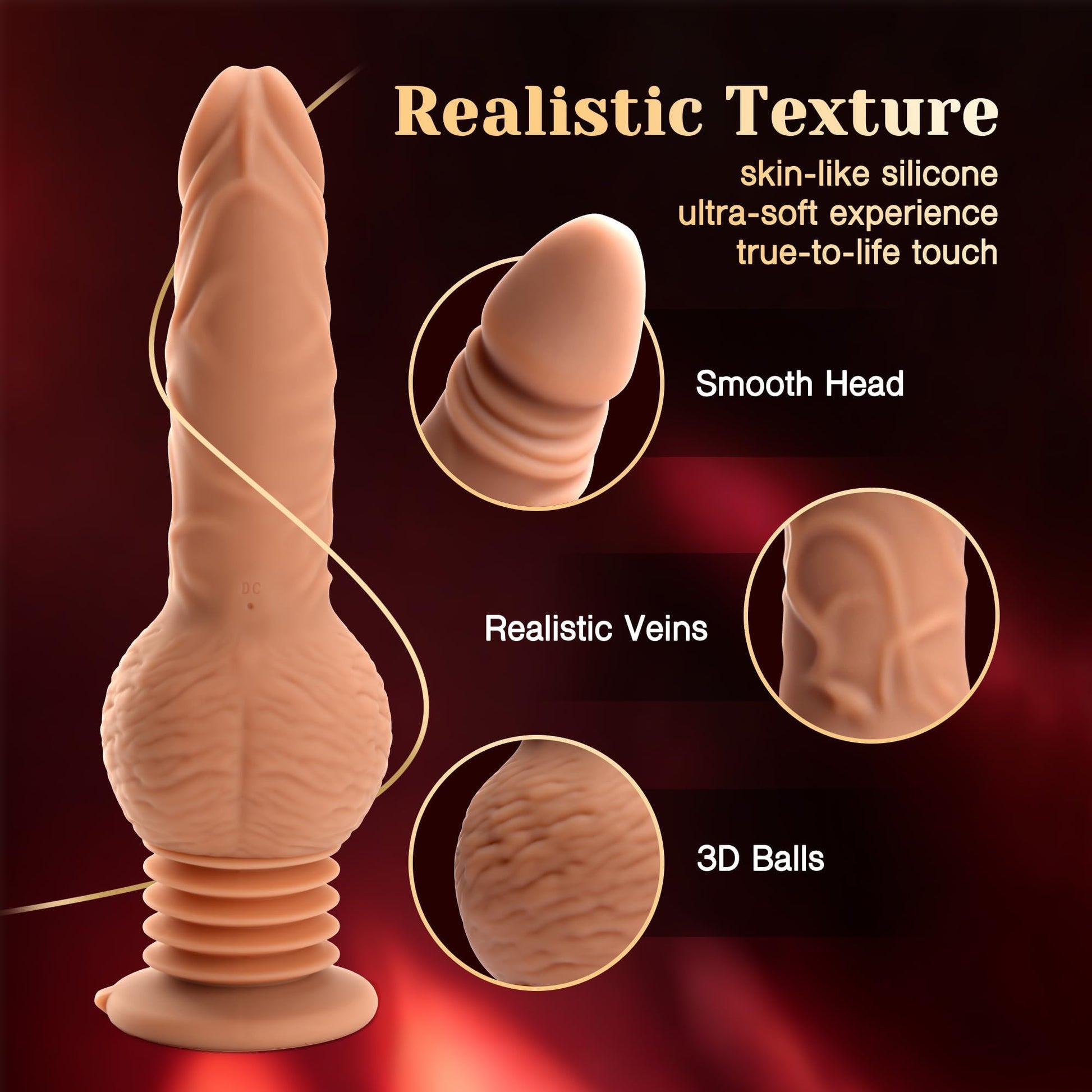 Tracy's Dog Thrusting Dildo Vibrator - 9.29" Realistic Silicone Dildos for G Spot Anal Stimulation with 10 Vibrating & 3 Bouncing Modes, Adult Toys Penis Sex Toys for Women Men Couples