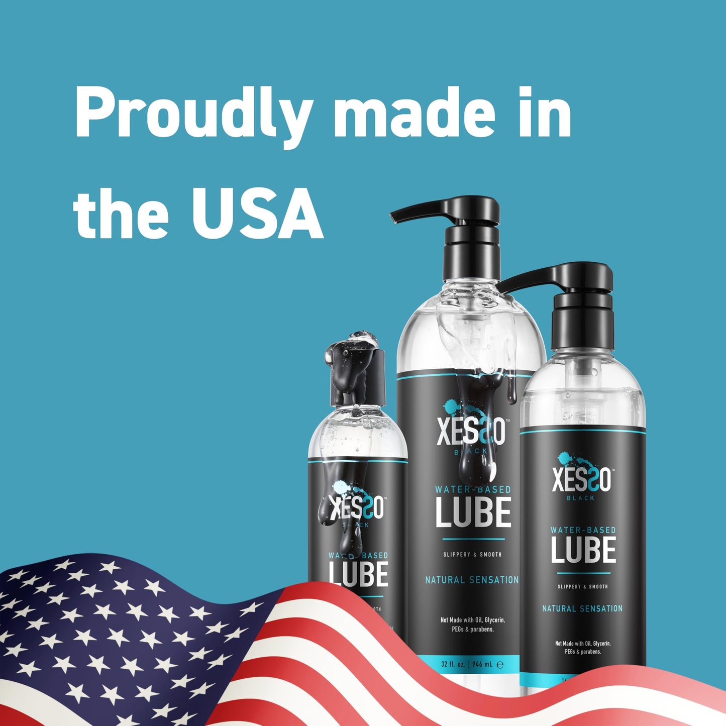 XESSO Water-Based Lube, All Natural & Hypoallergenic Without Glycerin & Parabens