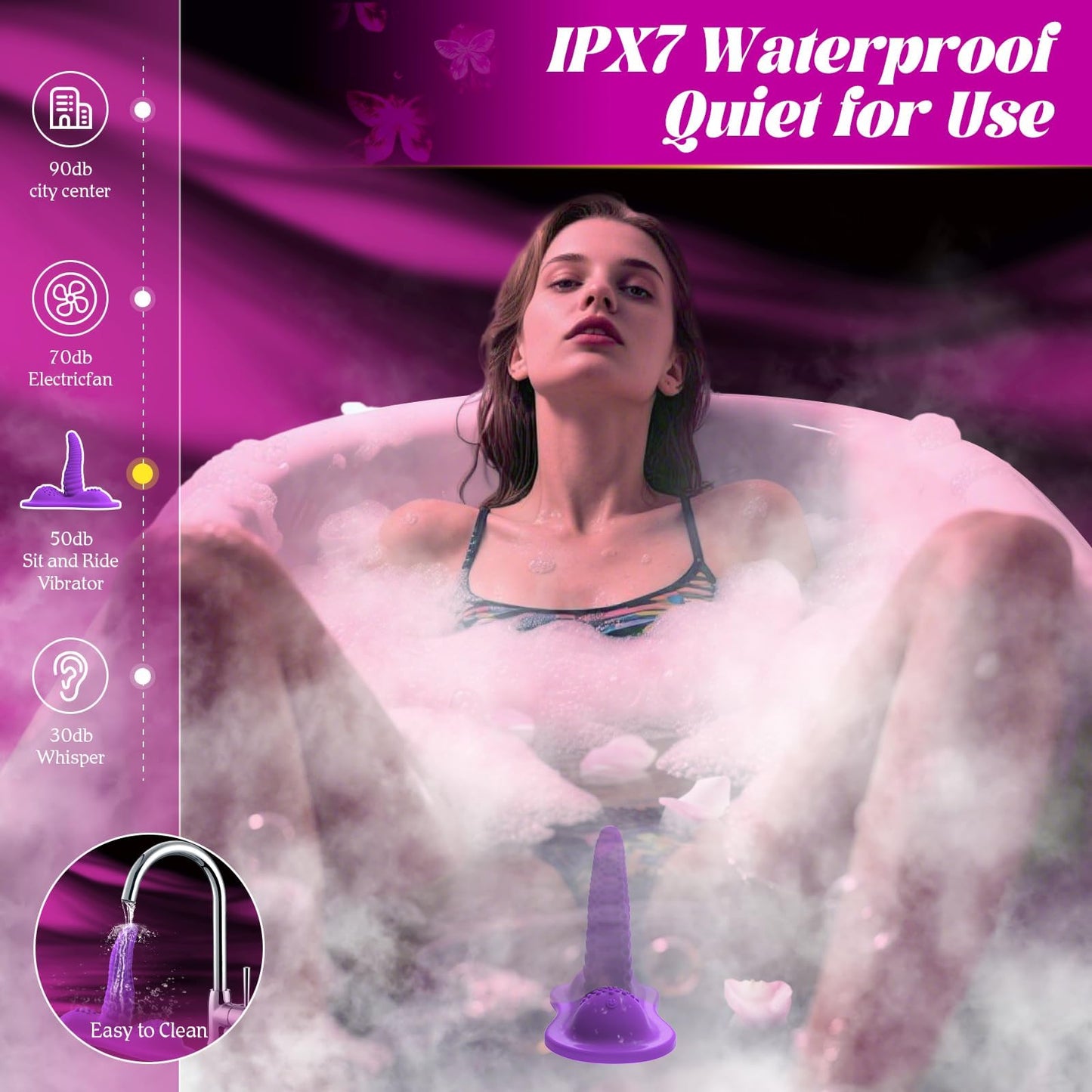 Womens Sex Toys 6.5" Insertable Monster Dildos Tentacle Vibrator