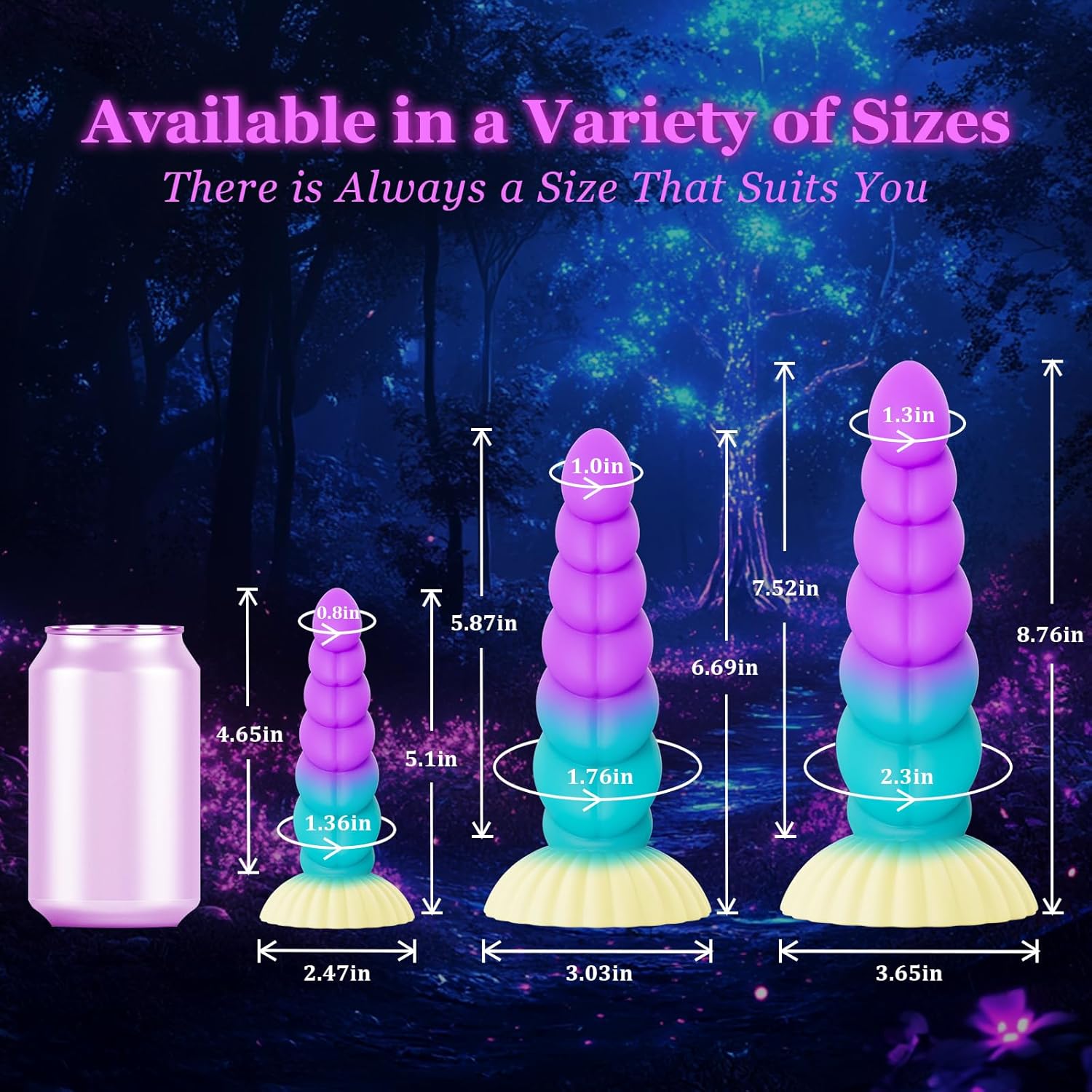 Serhoo Realistic Silicone Dildo with Suction Cup 5.1 to 8.76in