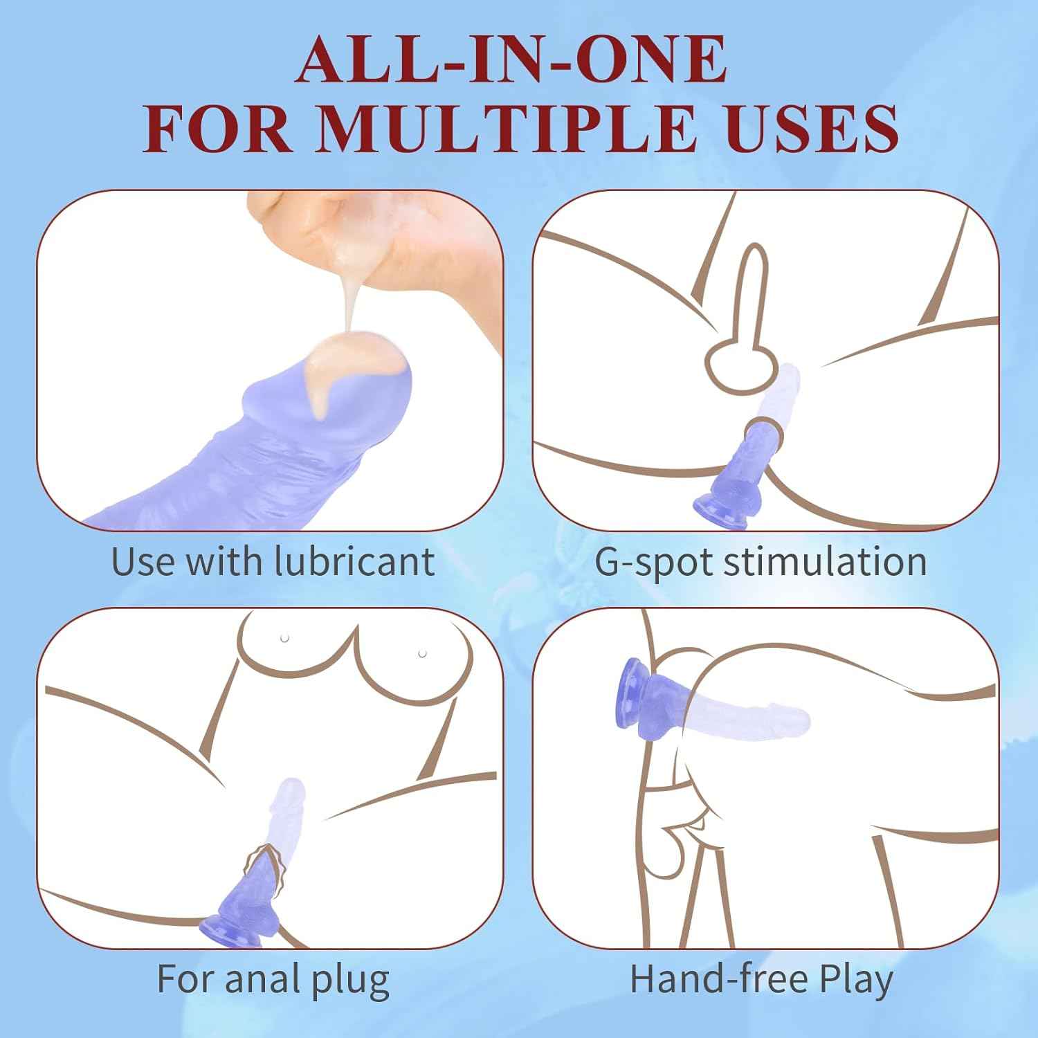 LYLUGHT 7 Inch Realistic Dildo with Strong Suction Cup