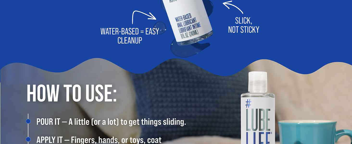 LUBELIFE Water-Based Anal Lube for Men, Women & Couples