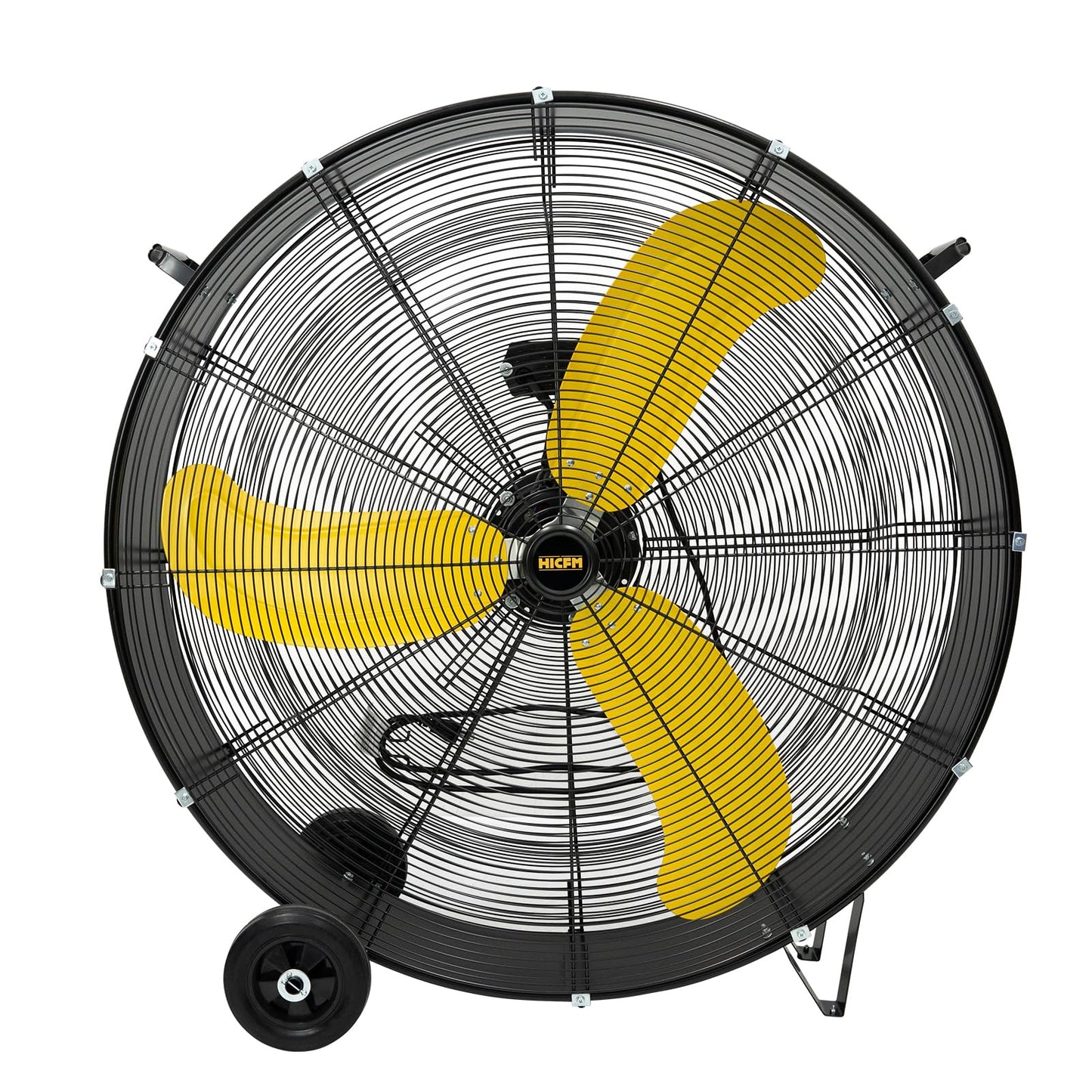 HiCFM Industrial Drum Fan High Velocity Heavy Duty Metal Air Circulator for Basement Warehouse Factory workshops Patios