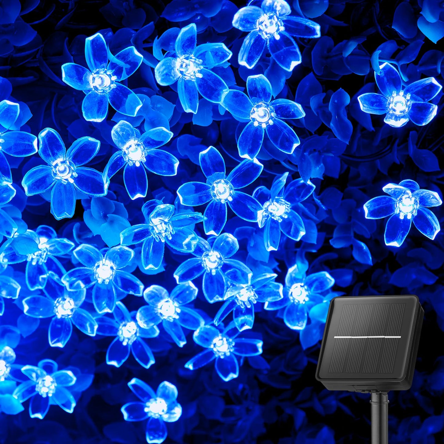 Brightown 60 LED Flower Solar String Lights Outdoor Waterproof Fairy Lights for Garden Yard Fence Patio Party Christmas Tree Wedding