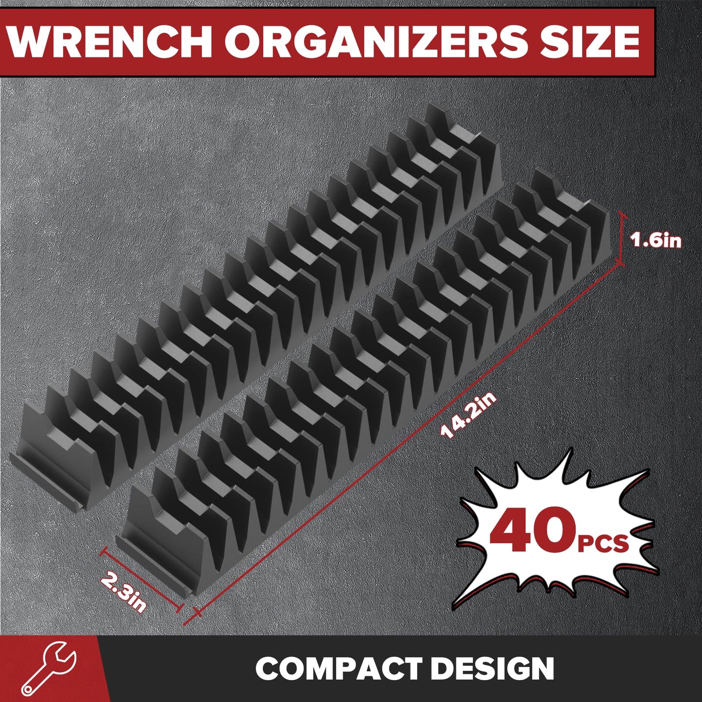 Matscover 40PCS Modular Wrench Organizer
