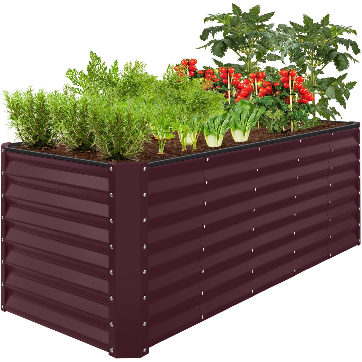 Best Choice Products Outdoor Metal Raised Garden Bed, Planter Box for Vegetables, Flowers, Herbs