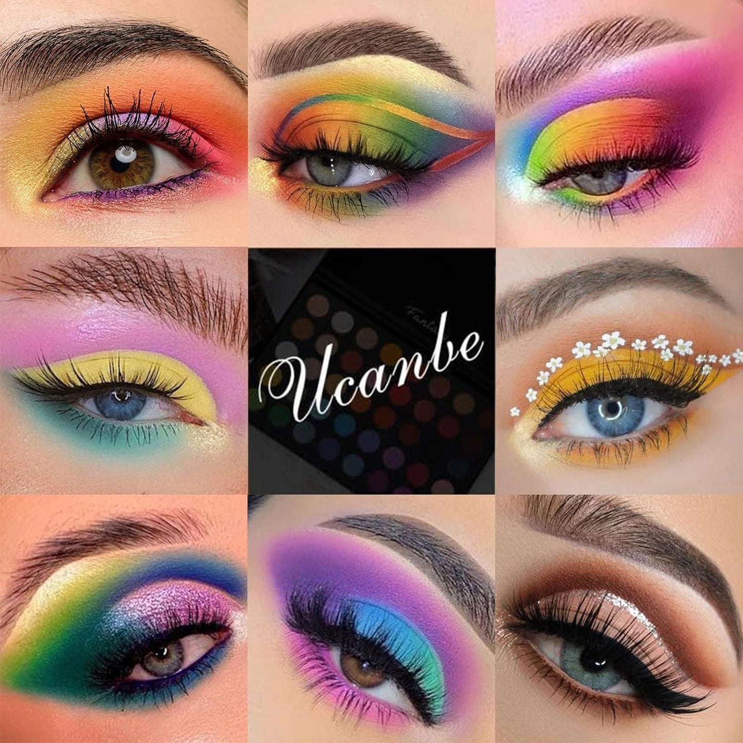 UCANBE Highly Pigmented Eye Makeup Palette, Matte Shimmer Metallic Eyeshadow Pallet Long Lasting Blendable Make Up Eye Shadows Gift Kit