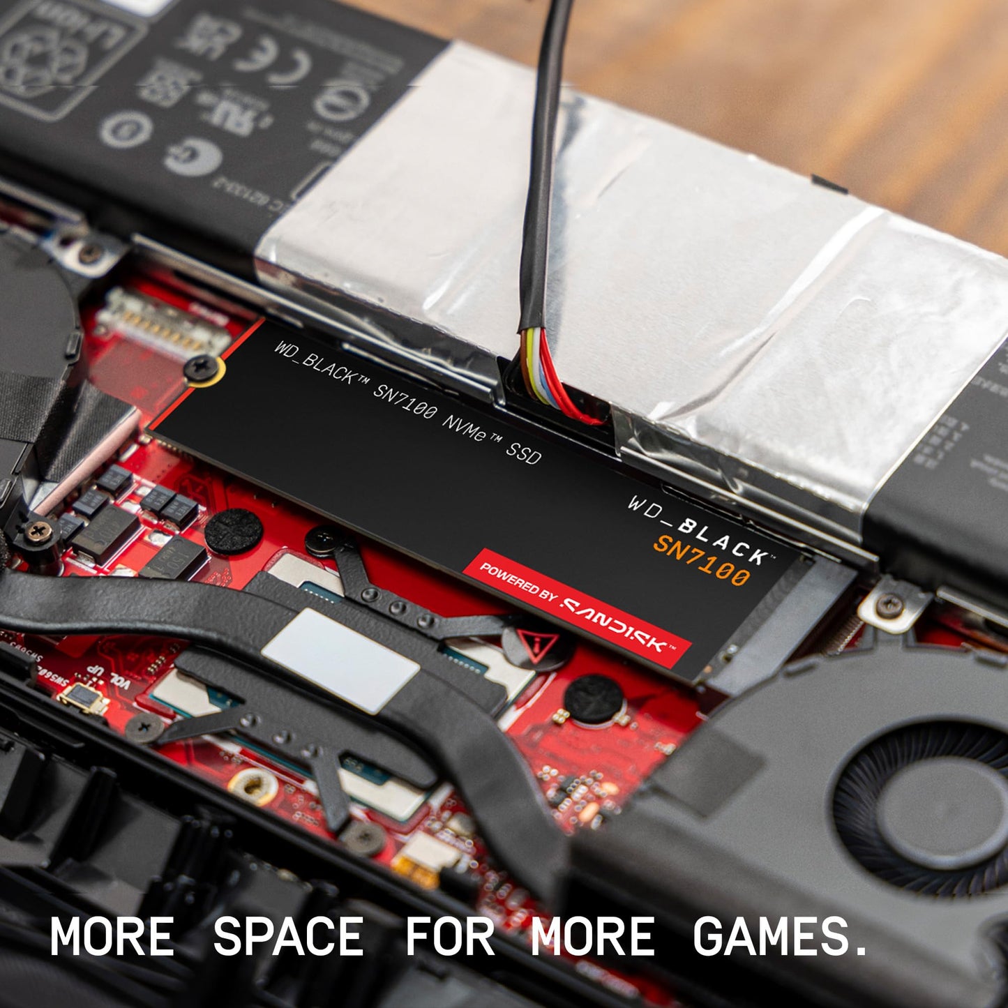 WD_BLACK SN7100 2TB NVMe SSD - Gen4 PCIe, M.2 2280, Up to 7,250 MB/s Read Speed, Up to 6,900 MB/s Write Speed, Next Gen TLC 3D NAND, for Laptops, Handheld Gaming Devices - WDS200T4X0E, Pack of 10