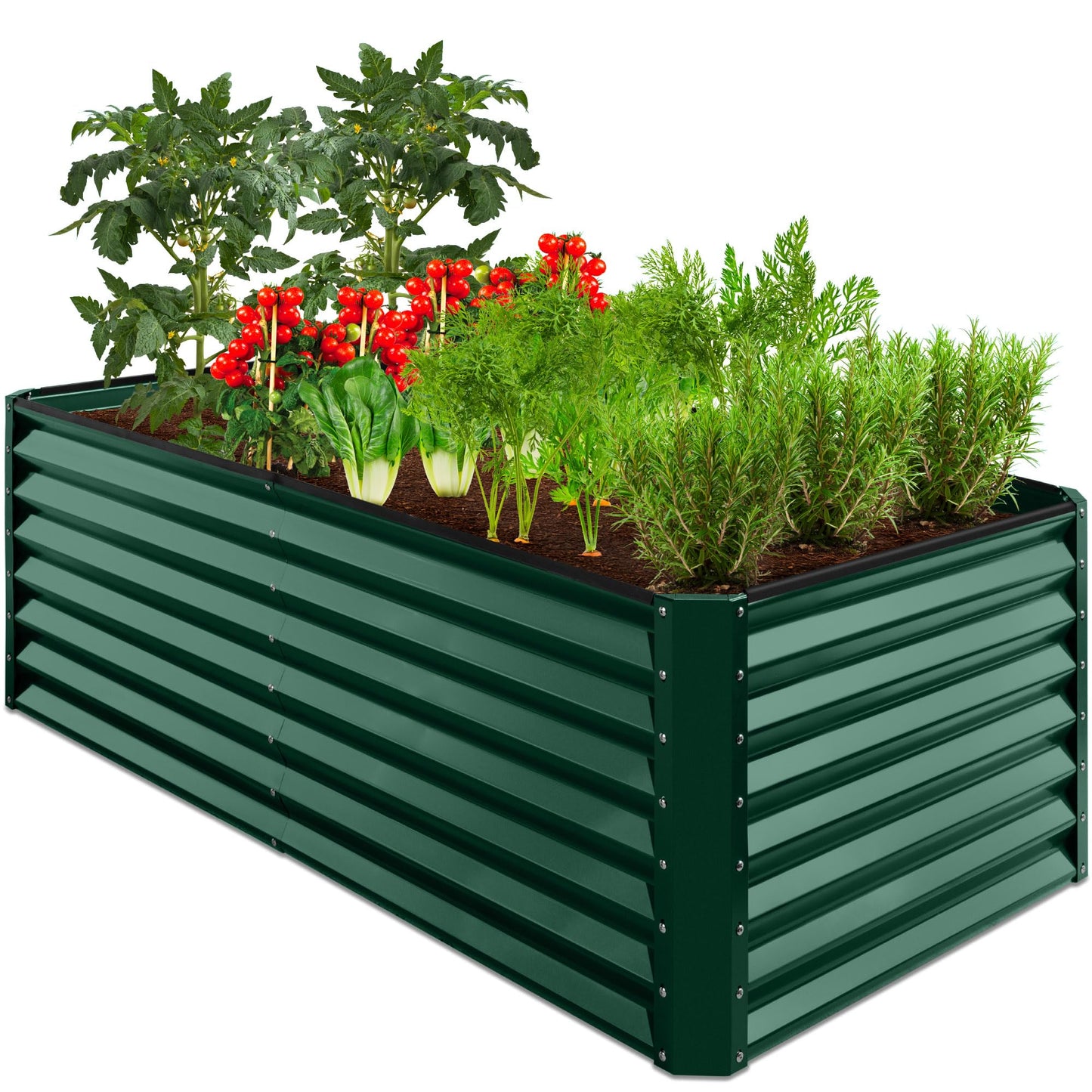 Best Choice Products Outdoor Metal Raised Garden Bed, Planter Box for Vegetables, Flowers, Herbs