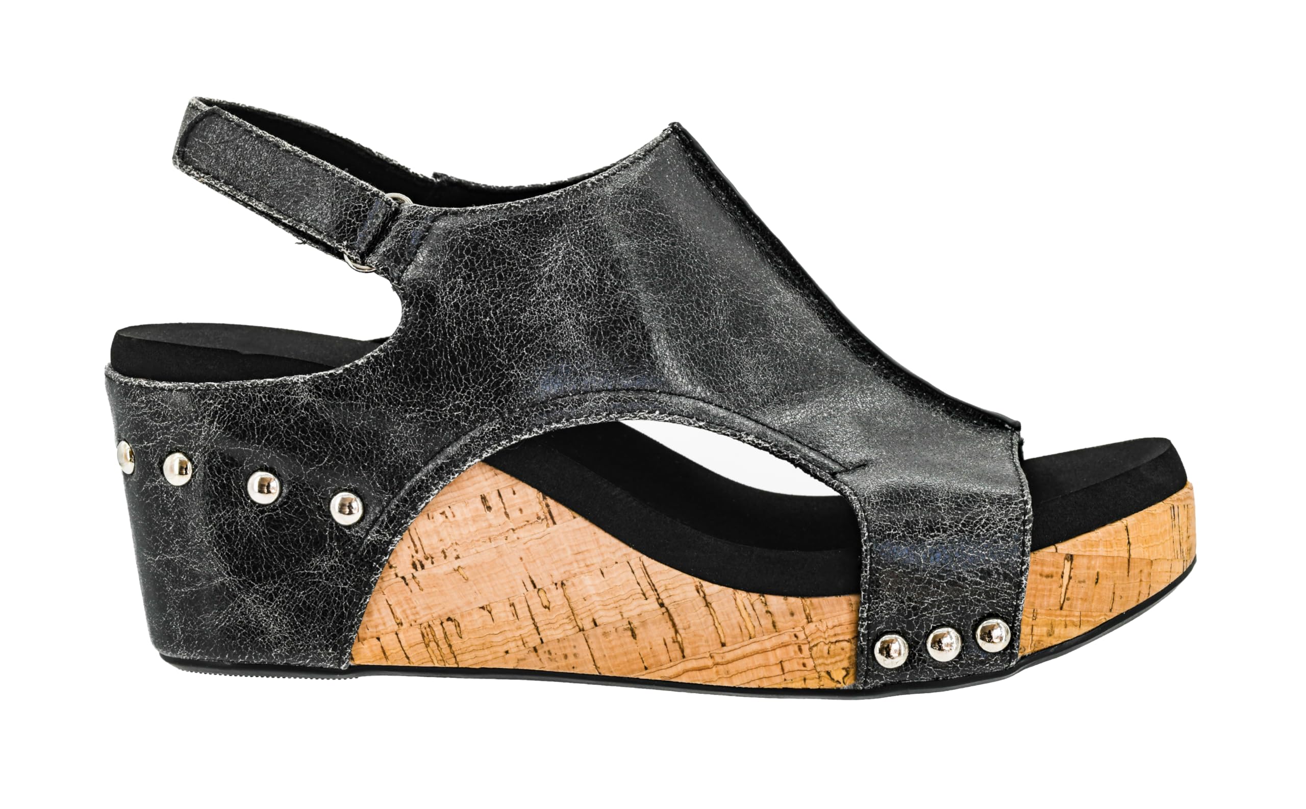 Corkys Footwear Womens Carley Wedges, Featuring Corkys EVA Foam Cushioned Insoles, A 2.5 Inch Heel, Lightweight For All Day Wear, And Hook And Loop Closure