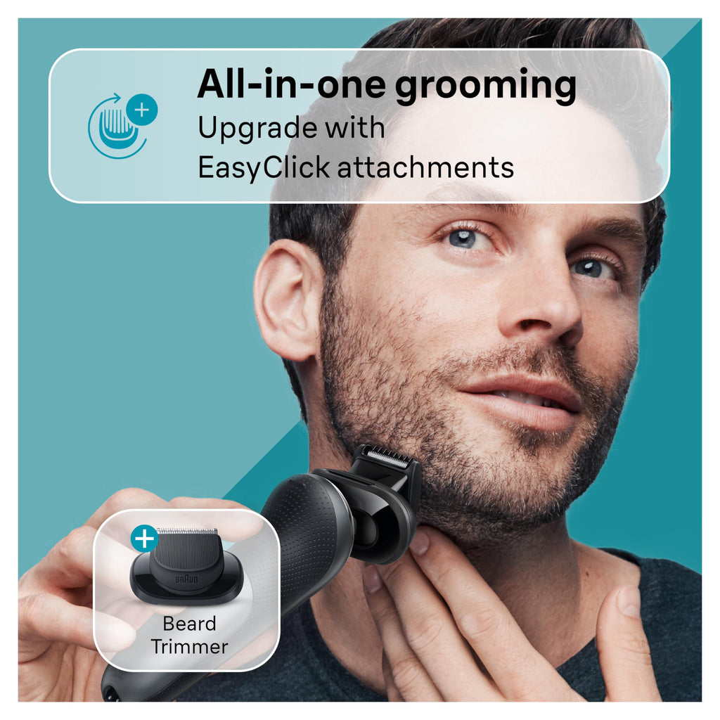 Braun Series 7 7071cc Flex Electric Razor for Men with SmartCare Center, Precision Trimmer, Wet & Dry, Rechargeable, Cordless Foil Shaver, Silver