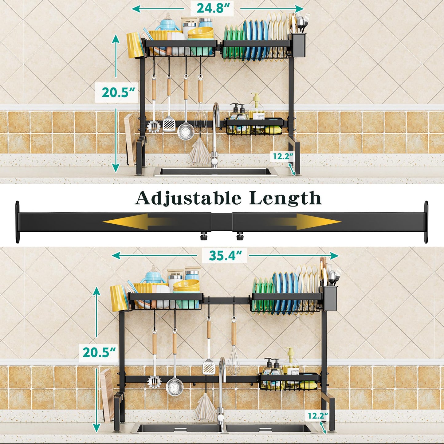 YKLSLH Over Sink Dish Drying Rack