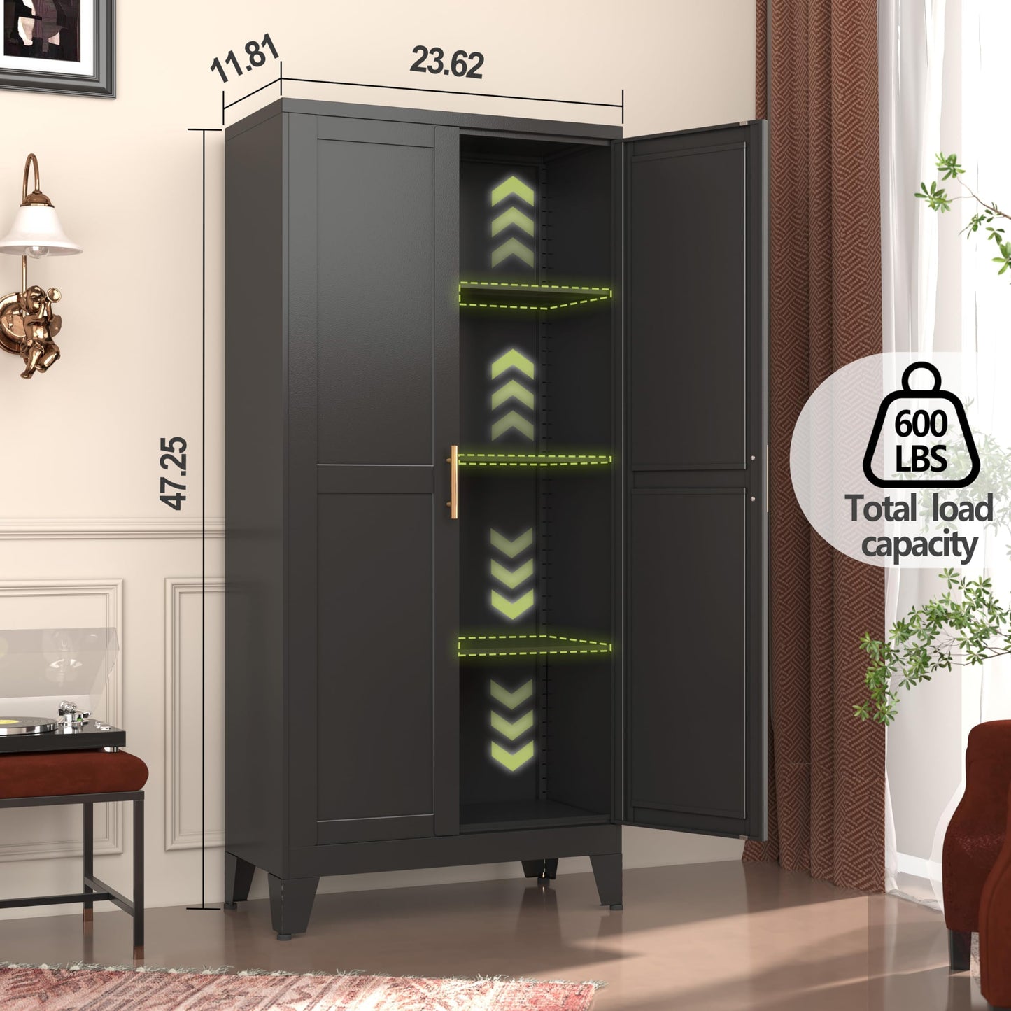 GAIOUS 2 Door Pantry Cabinet