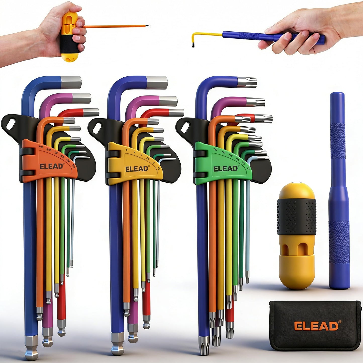 ELEAD Hex Key Allen Wrench Set, High-Visibility Size Markings