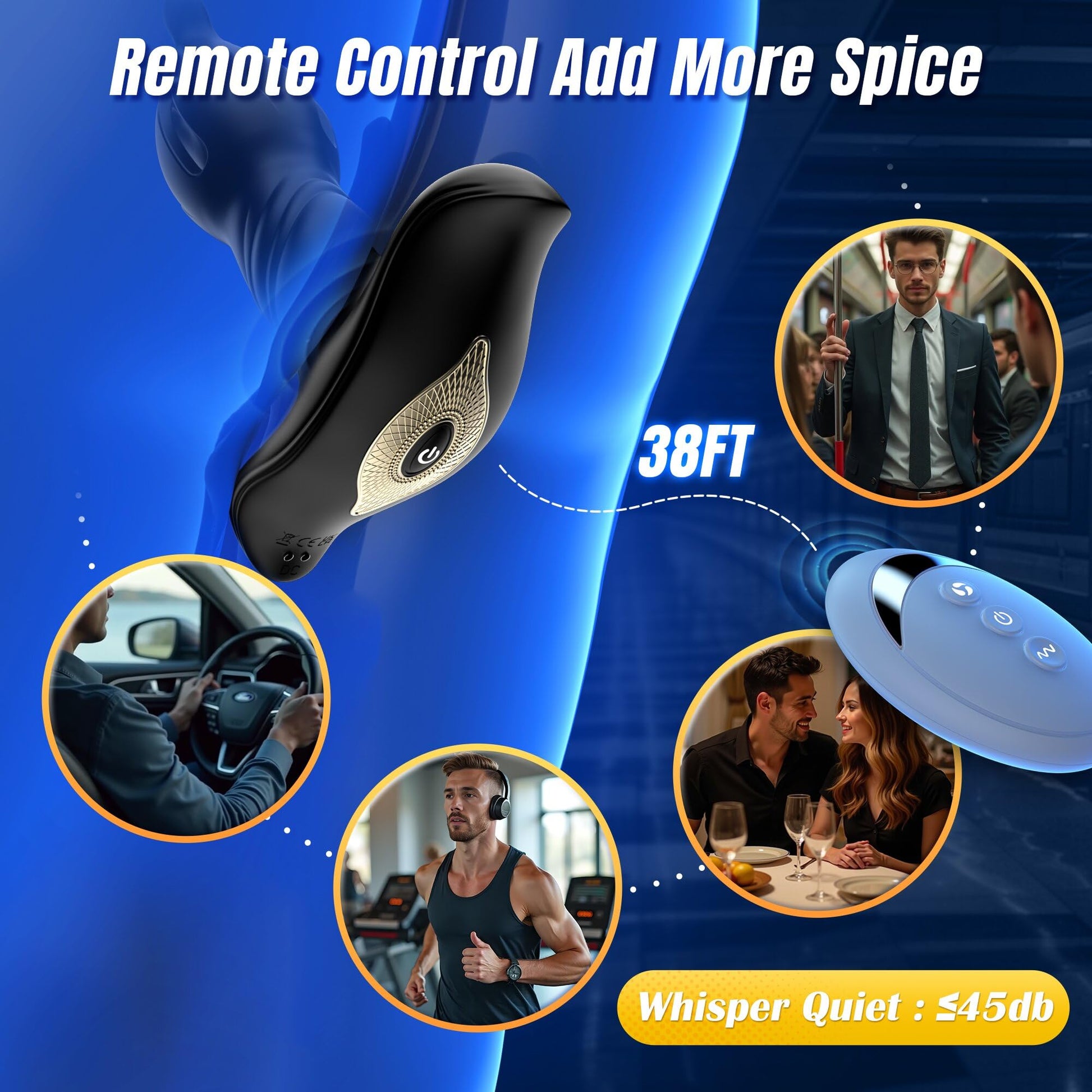 BEISAR Prostate Massager Anal Sex Toys for Men Vibrating 7 Modes with 7 Thrusting Vibrating