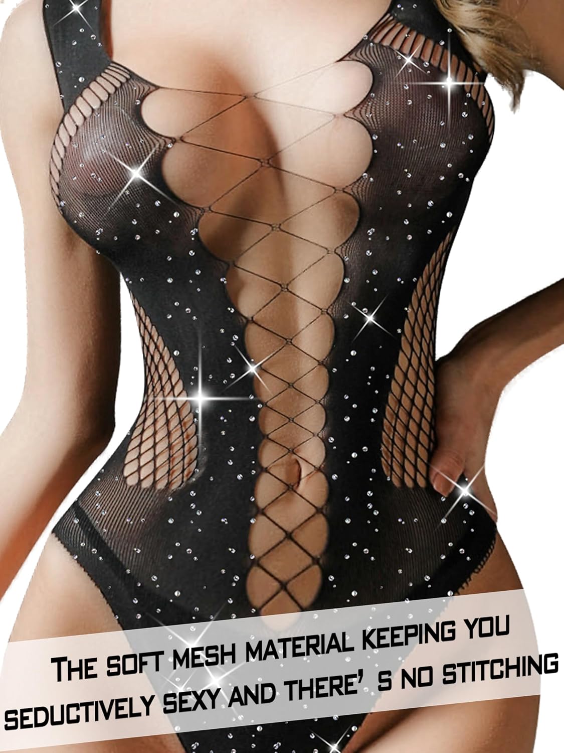 Famstar Sexy Lingerie for Women Naughty Fishnet Lingerie Set Bodysuit Outfits Teddy Babydoll Erotic Mesh Women’s Outfits