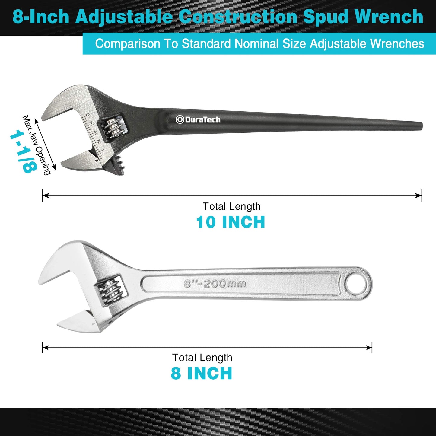 DURATECH Adjustable Construction Spud Wrench