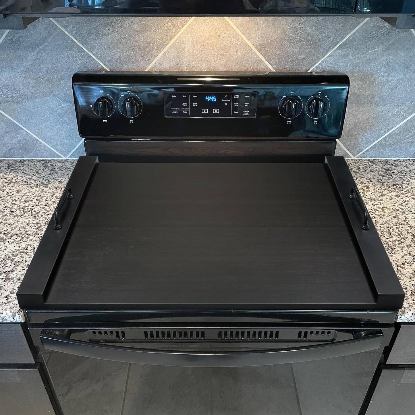 GASHELL Noodle Board Stove Cover with Handles, Multiple Stove Top Cover Board for Electric/Gas Stove Top(Forest Green)