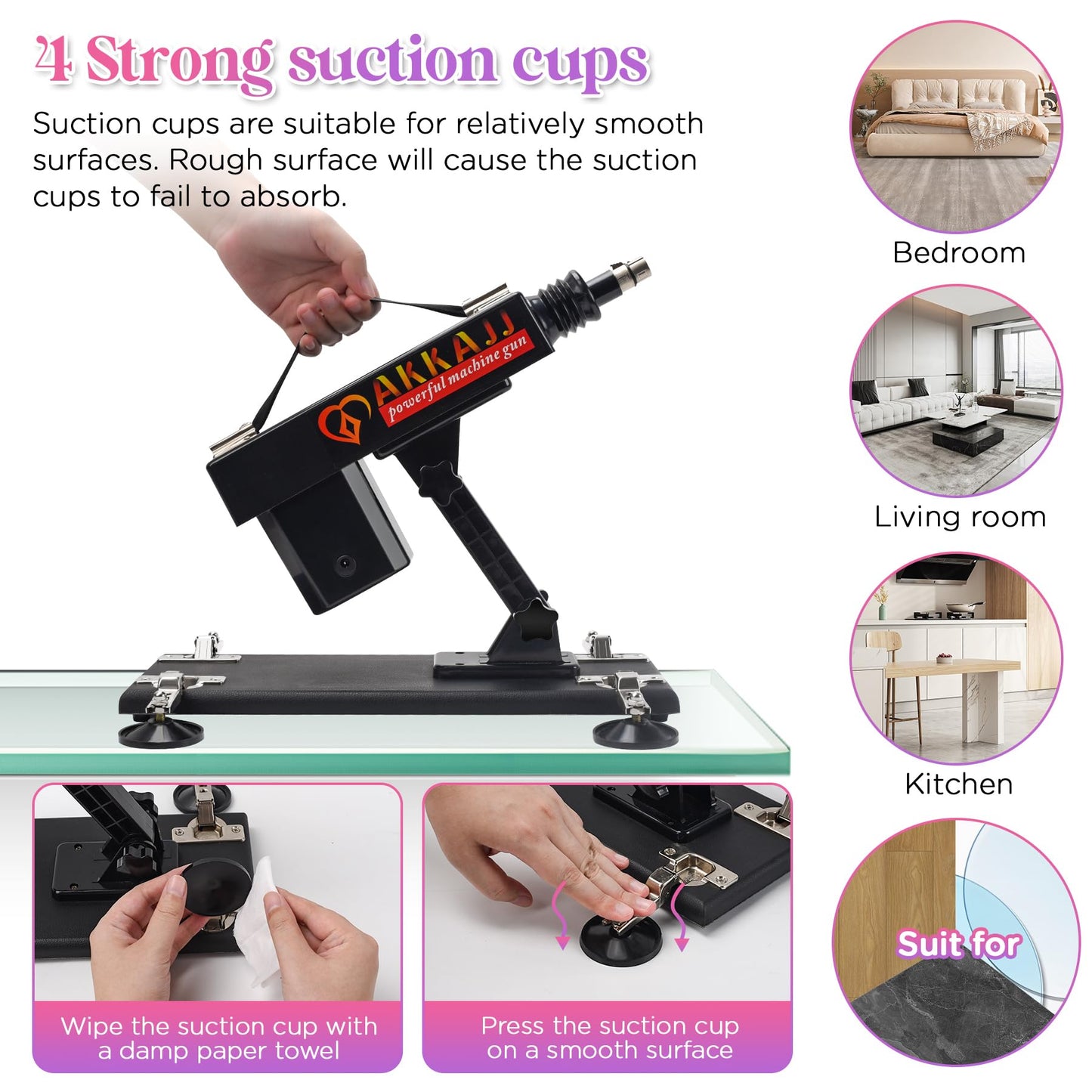 AKKAJJ Larger Motor Sex Machine with a Special Heatable Dildo Automatic Thrusting Machine with Male Masturbation Cup Sex Toys for Women and Men Black