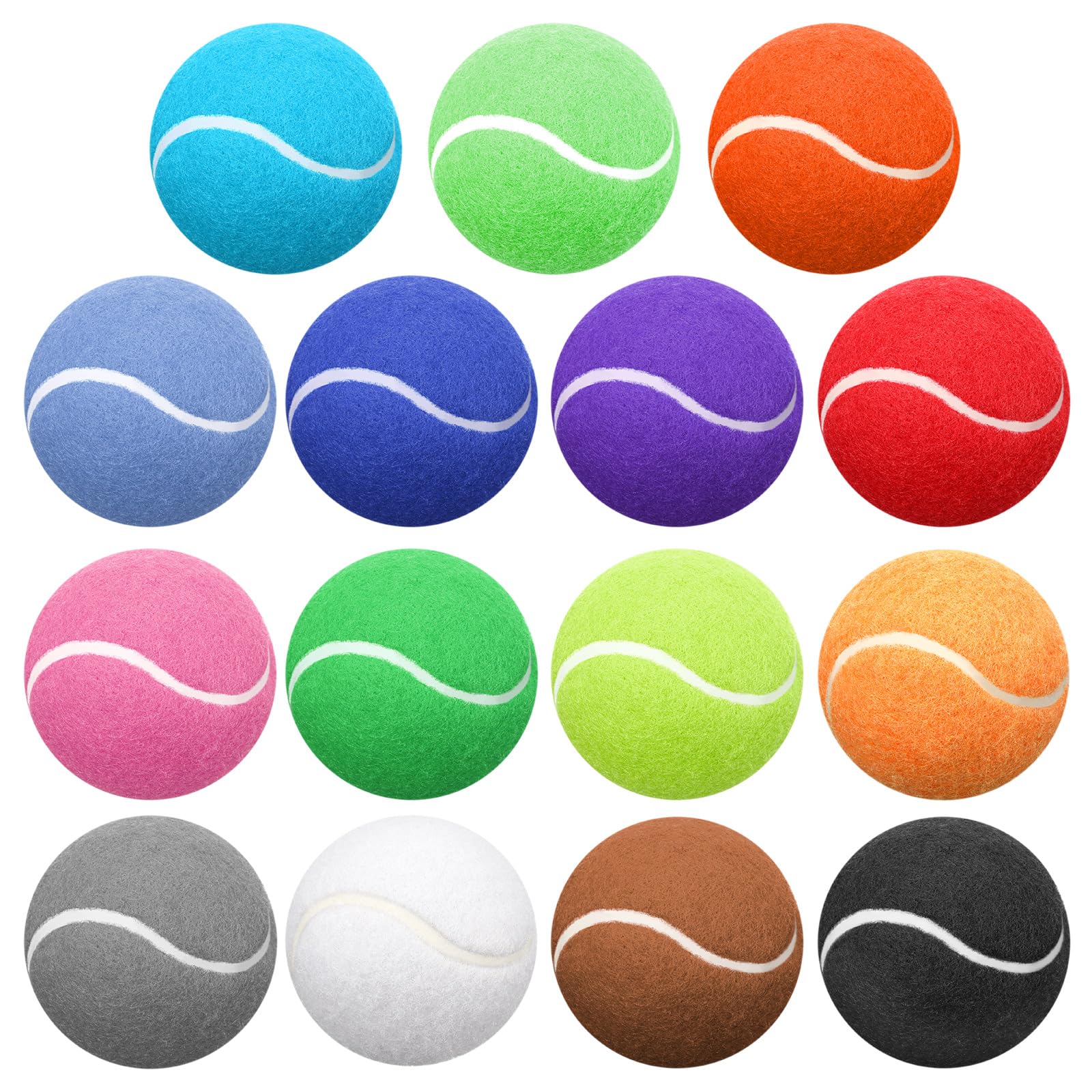 Yunsailing Dog Tennis Balls Bulk 2.5 Inch Tennis Balls for Dogs Colored Mini Pet Toy Bulk for Large Medium Small Puppy Training Exercis