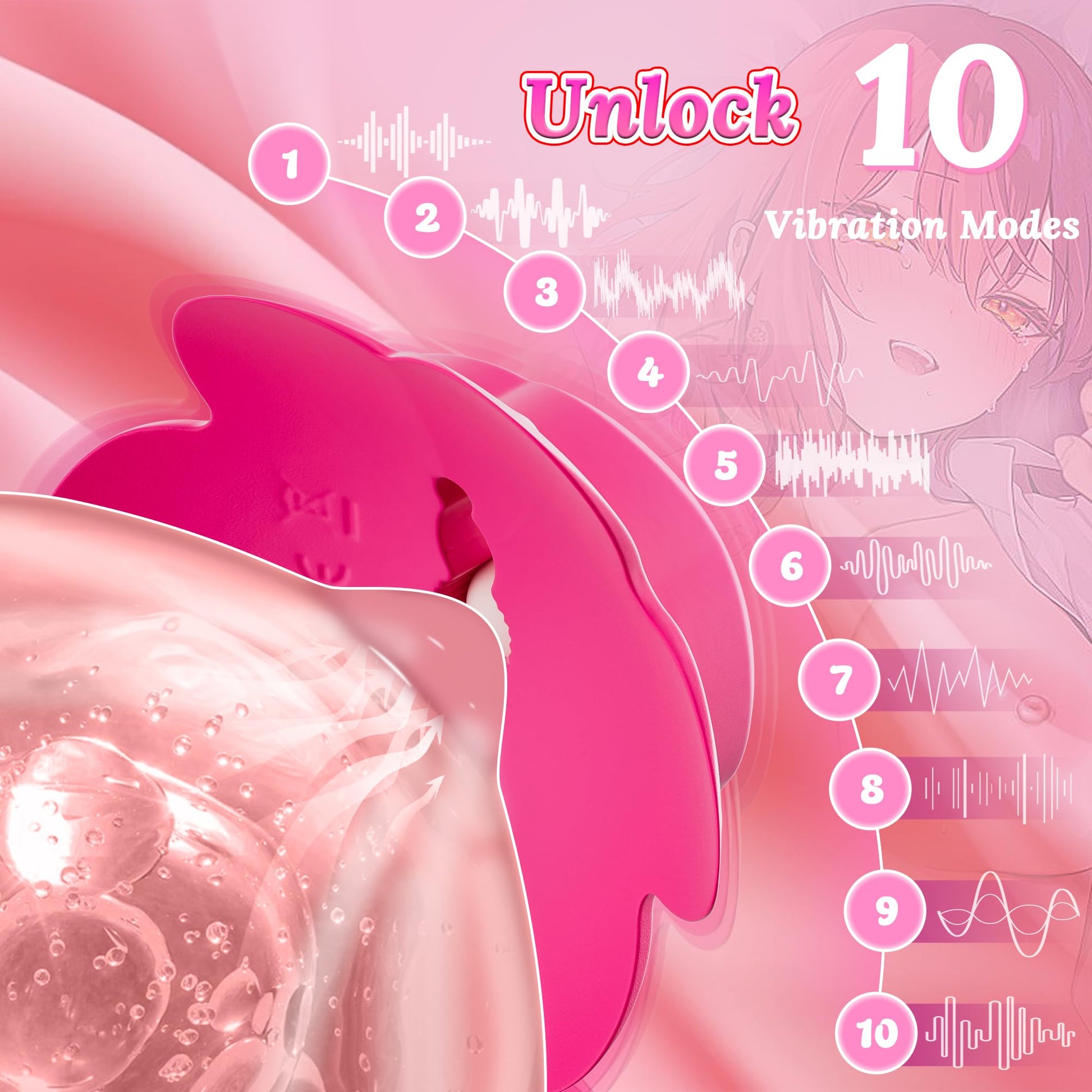 Nipple Toys Vibrator for Women, Vibrating Nipple Clamps Adult Toys