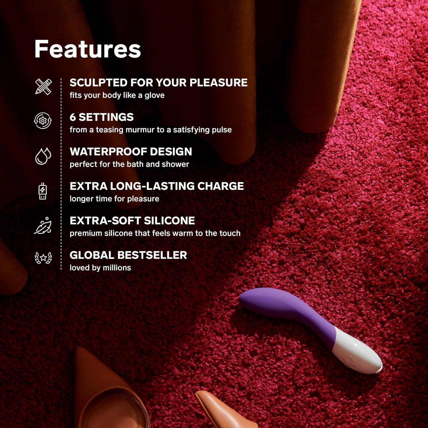 LELO Mona 2 G Spot Vibrator Body-Safe Silicone Rechargeable