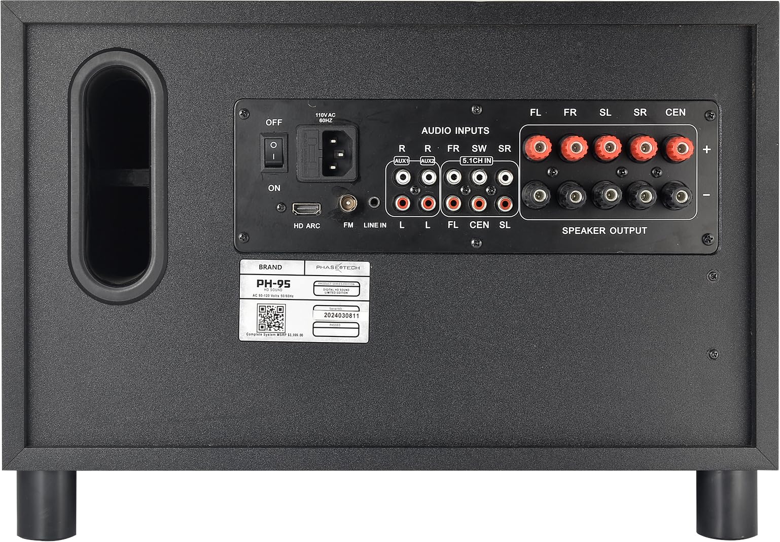 5.1 Channel Home Theater System with 10" Subwoofer, Bluetooth,5 Speakers, Remote, Radio, RCA- Perfect for Movies, Music, Karaoke
