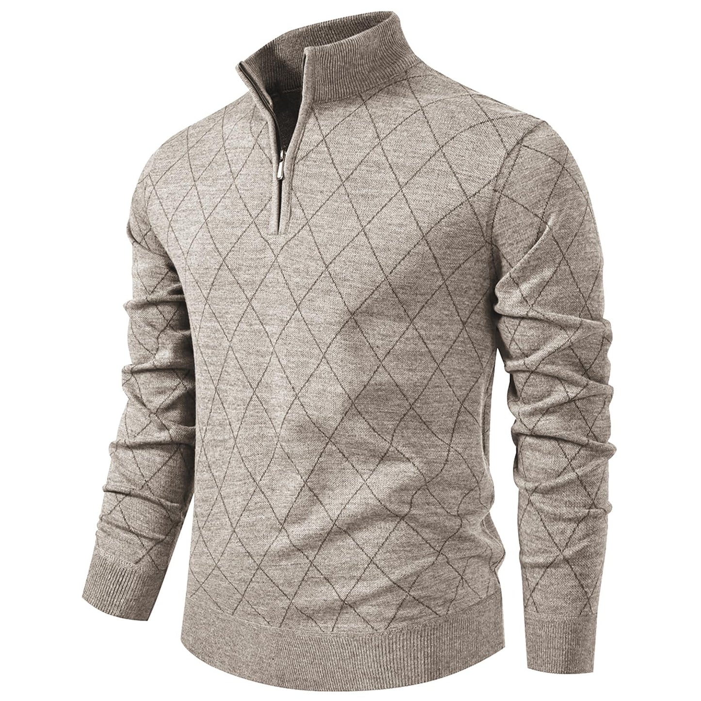 Mylldey 1/4 Zip Pullover Mens Sweaters Lightweight Pullover Soft Men's Knit Long Sleeve Sweater