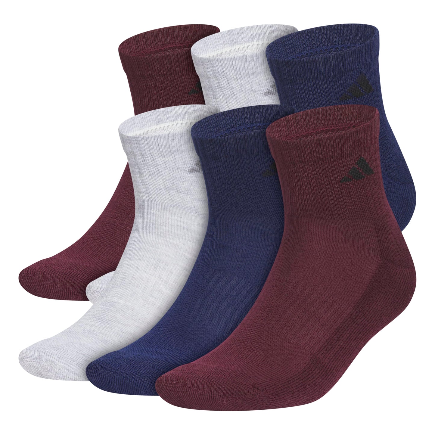 adidas Men's Athletic Cushioned 6-Pack Quarter