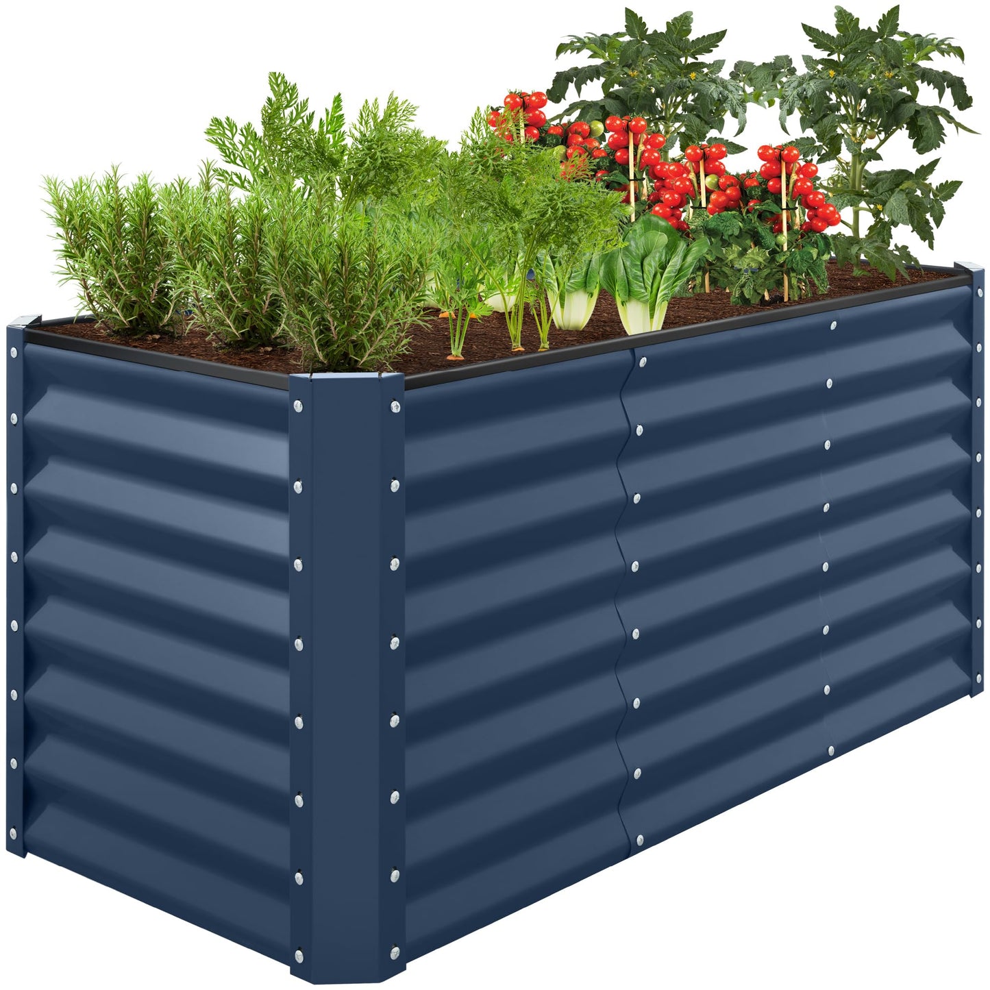 Best Choice Products Outdoor Metal Raised Garden Bed, Planter Box for Vegetables, Flowers, Herbs